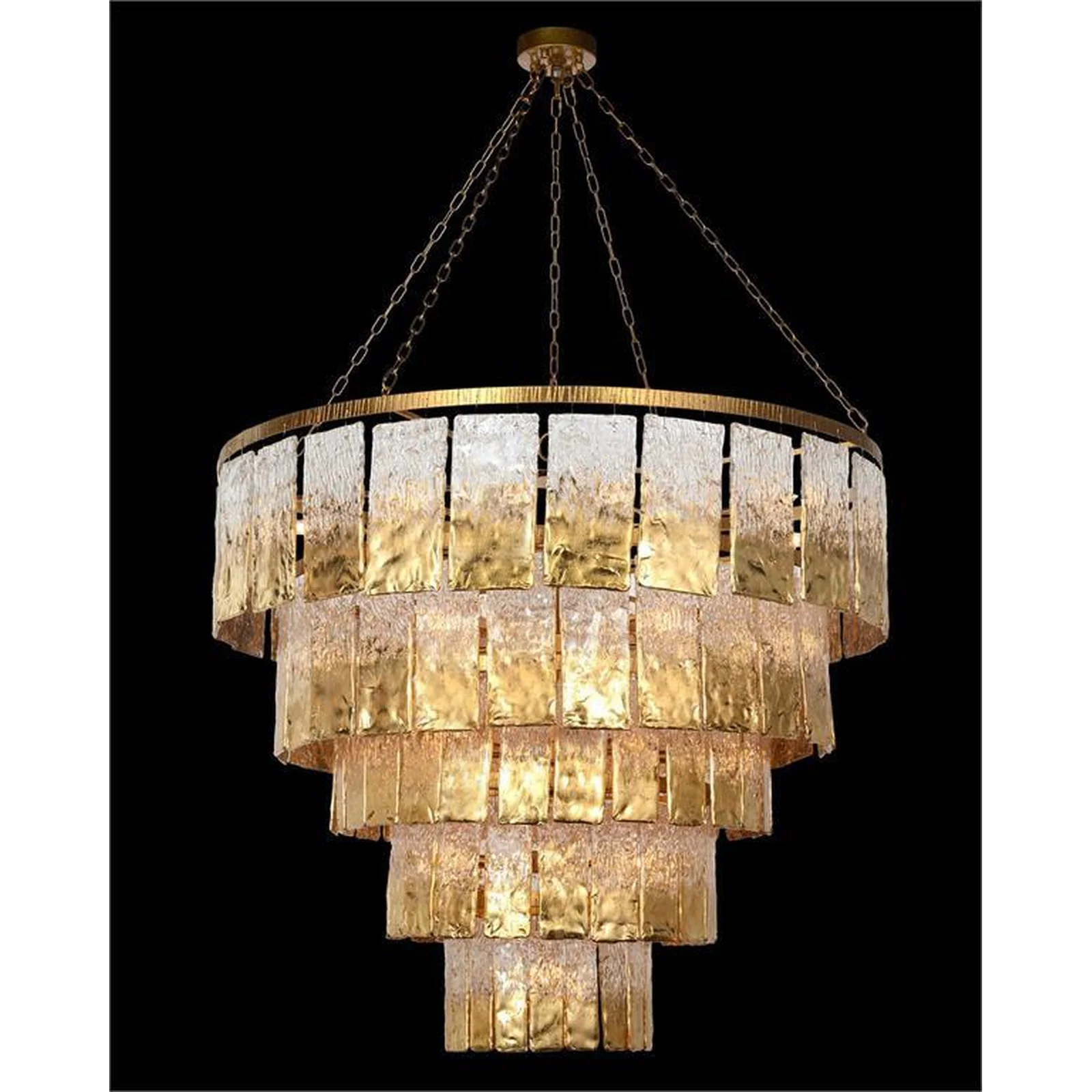 John Richard Twilight Twenty Four Light Slumped Glass Chandelier - Image 1