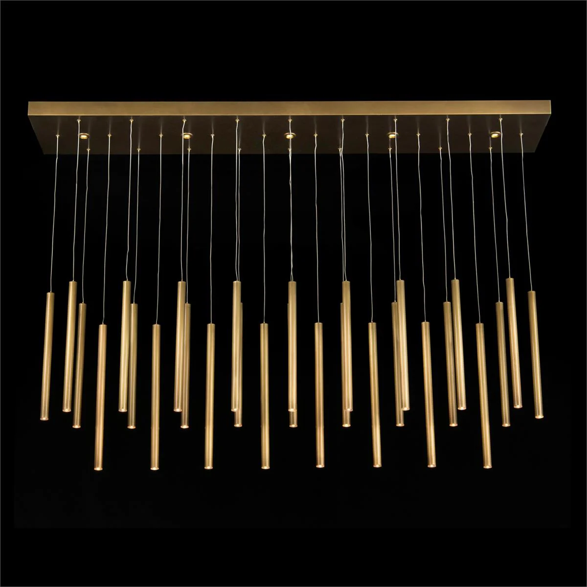 John Richard Hans Horizontal Thirty-Five-Light Brass Chandelier - Image 1