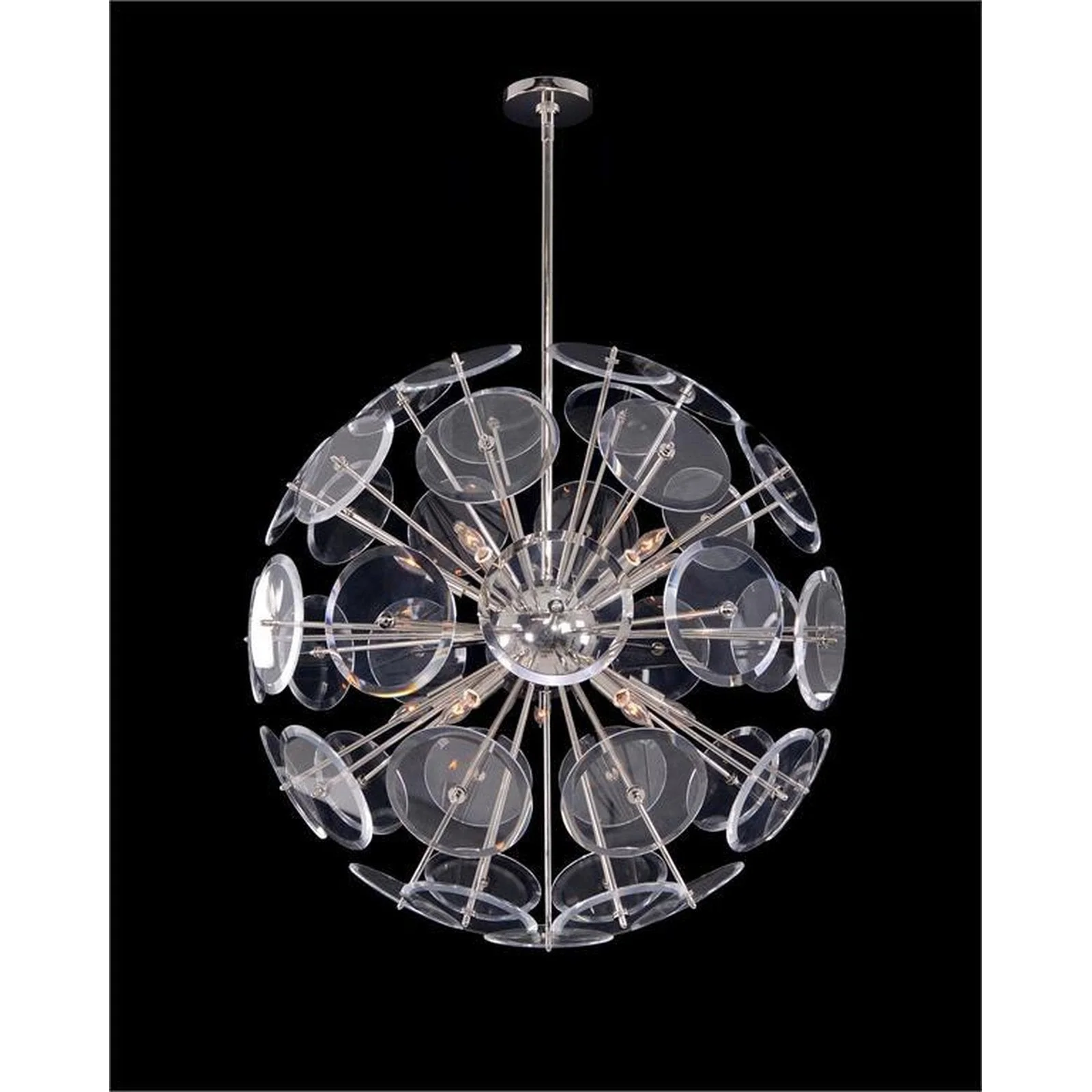 John Richard Genesis: Acrylic Sphere Ten-Light Pendant - Image 1