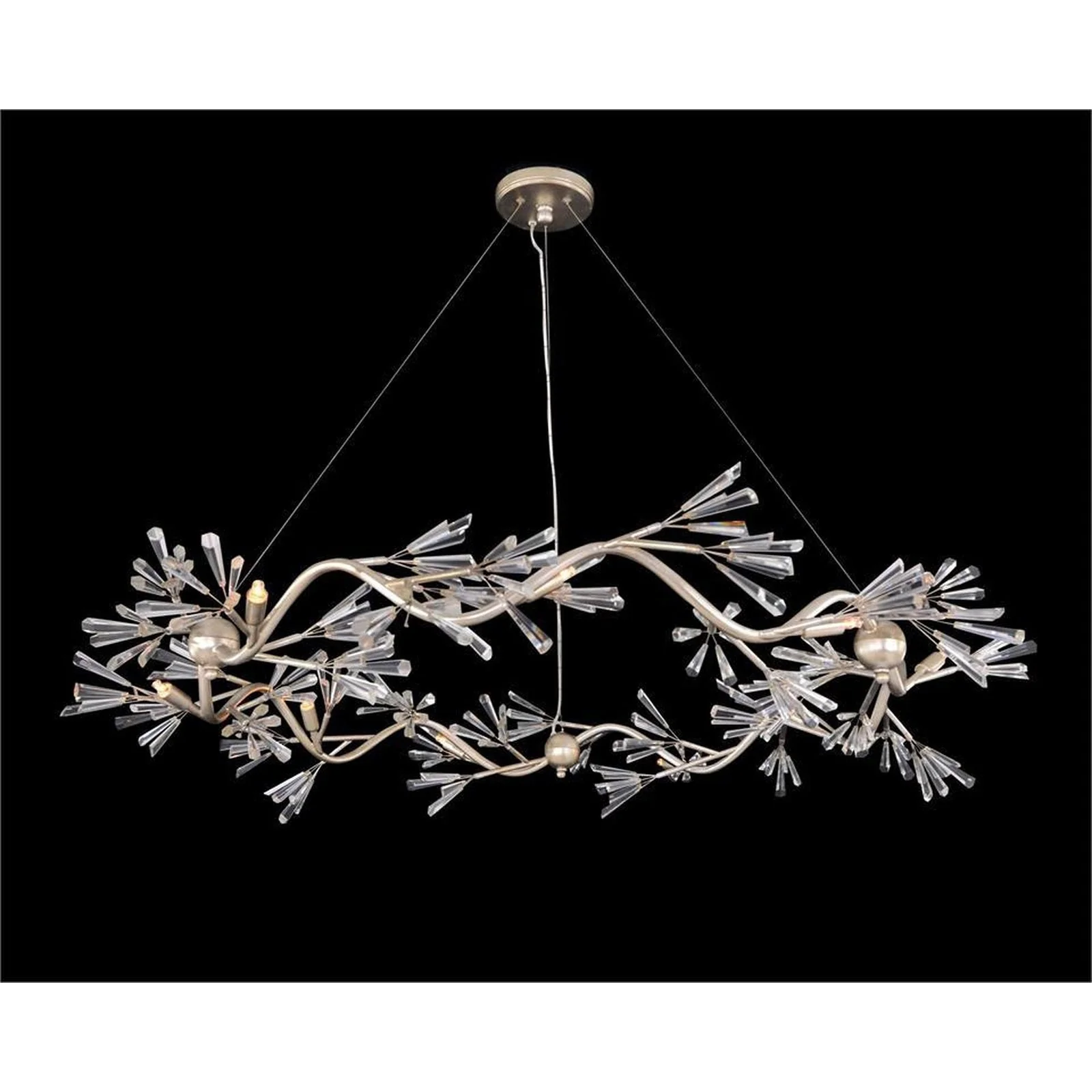 John Richard Luna: Crystal Wand Branched Nine-Light Chandelier - Image 1