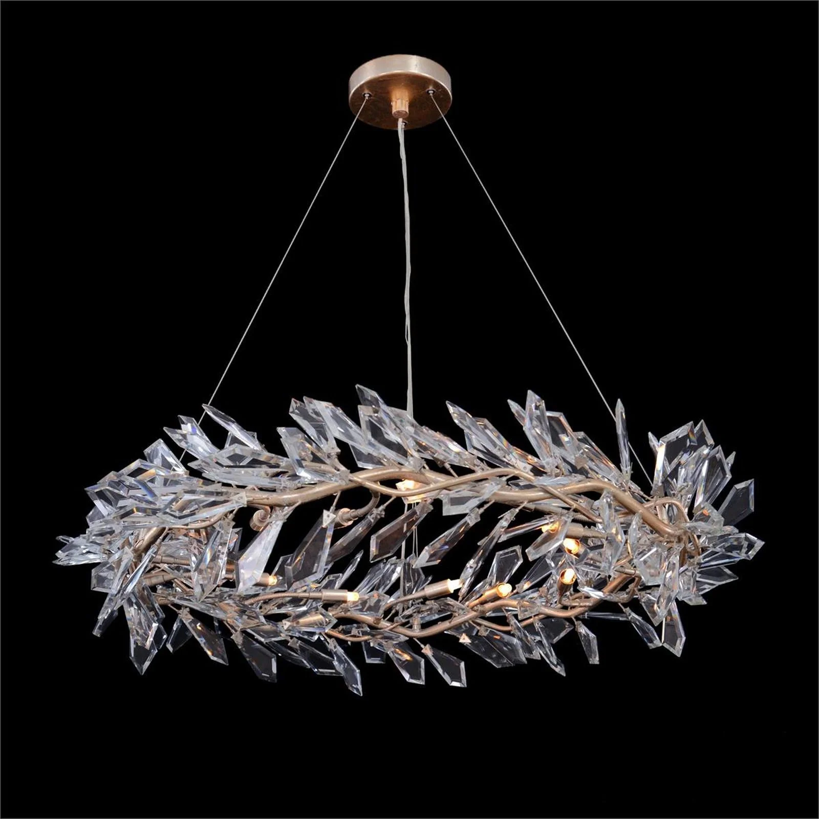 John Richard Kotta Twelve-Light Cut-Crystal Pendant Chandelier - Image 1