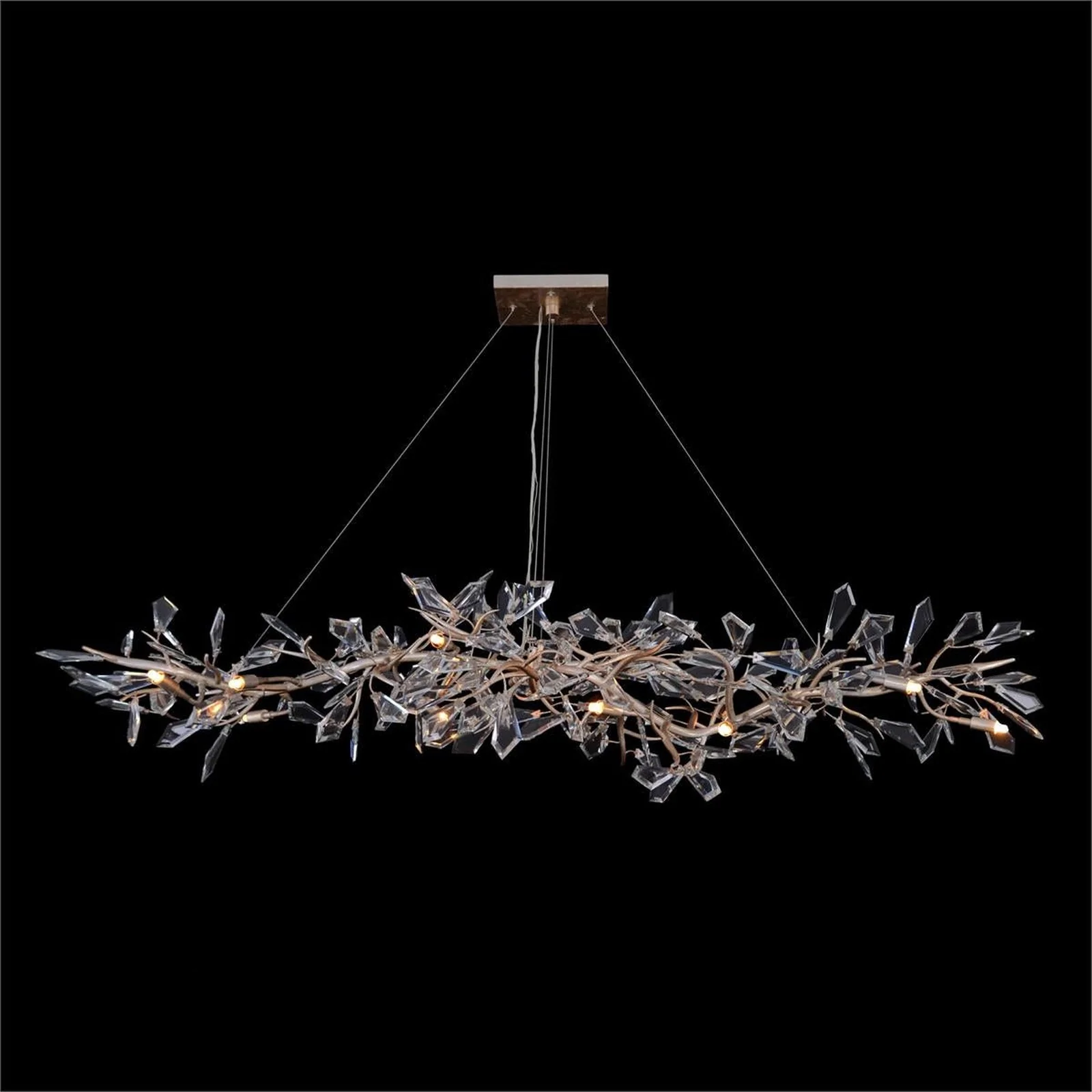 John Richard Kotta Fourteen-Light Cut-Crystal Oblong Chandelier - Image 1
