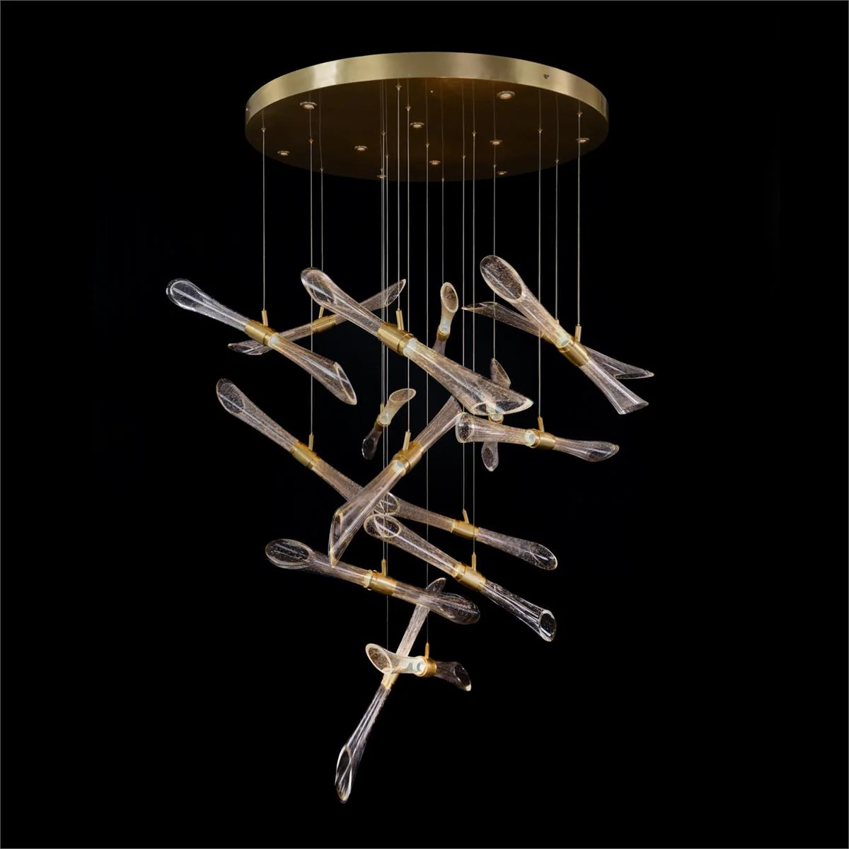 John Richard Rhapsody - Sixteen Fluted Light Tube Chandelier With Ten Additional LED's In The Canopy - Image 1