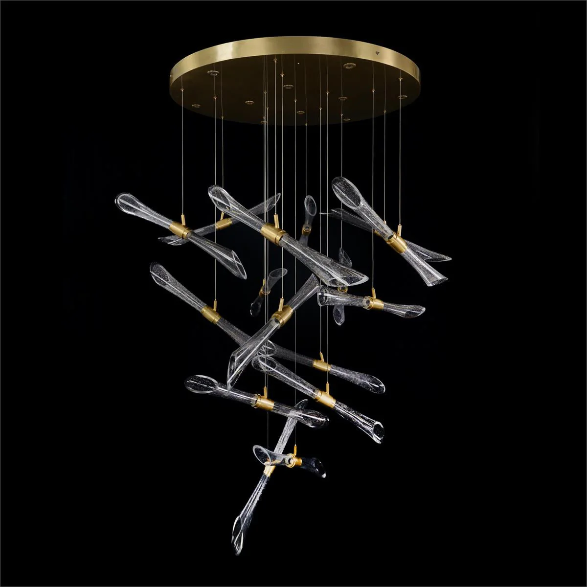 John Richard Rhapsody - Sixteen Fluted Light Tube Chandelier With Ten Additional LED's In The Canopy - Image 2
