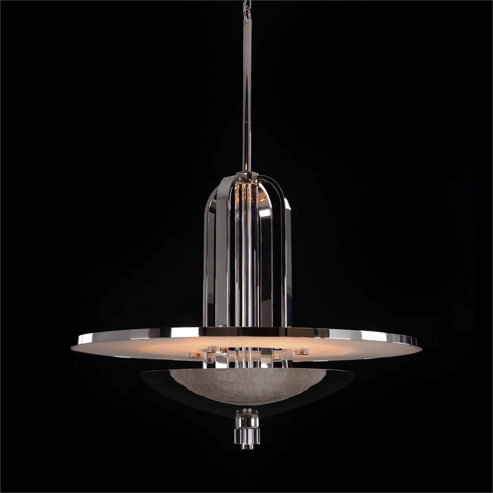 John Richard International Style Eight-Light Cage Pendant - Image 1