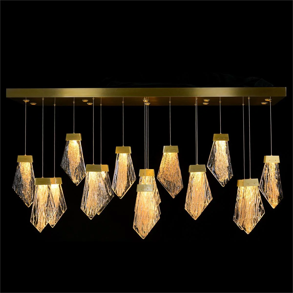 John Richard Lux Twenty-Seven-Light Horizontal Chandelier, Brass - Image 1