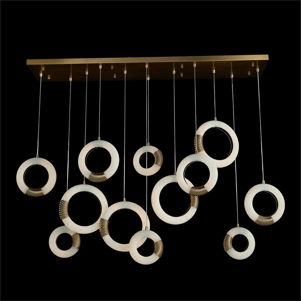 John Richard Bangela Twelve-Light Horizontal Pendant Chandelier - Image 1