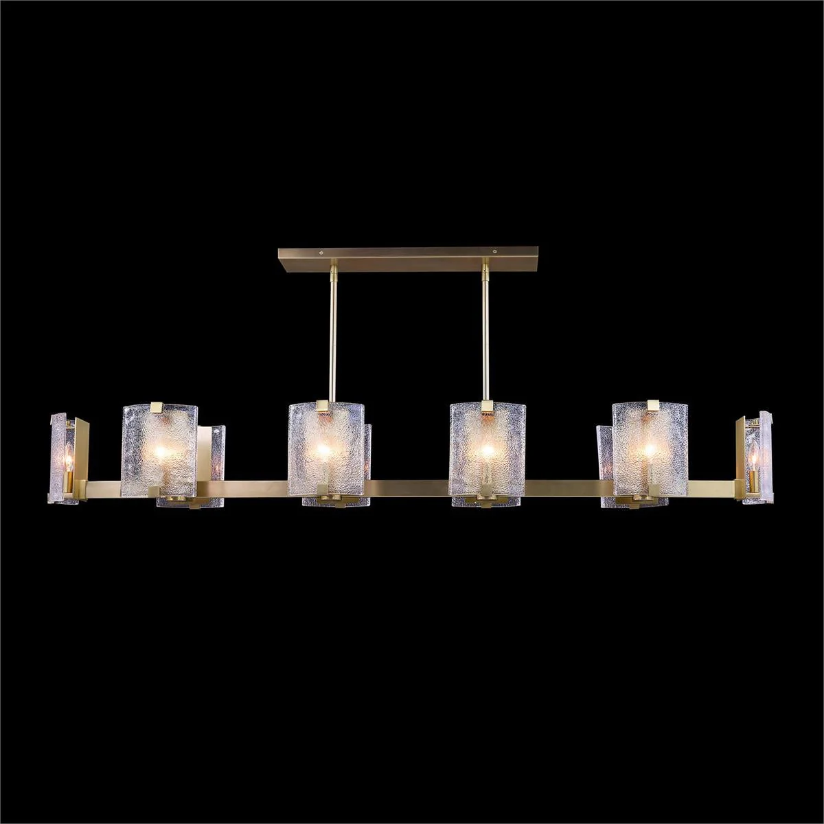 John Richard Claritas Ten-Light Horizontal Chandelier, Brass - Image 1