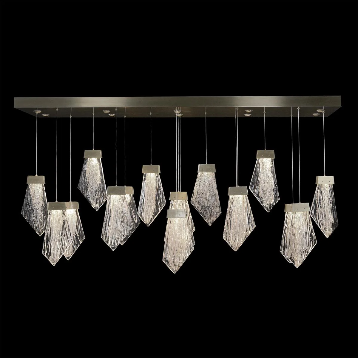 John Richard Lux Twenty-Seven-Light Horizontal Chandelier, Nickel - Image 1