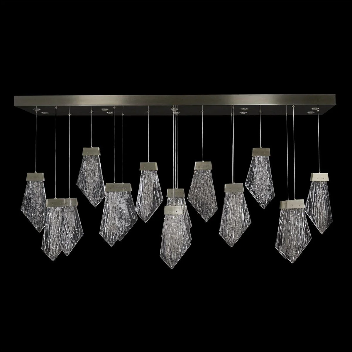 John Richard Lux Twenty-Seven-Light Horizontal Chandelier, Nickel - Image 2