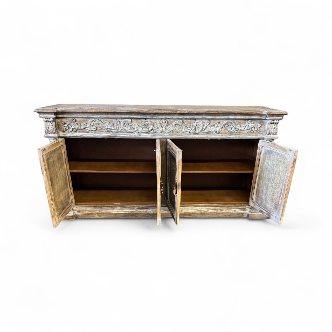 Casa Bonita Peruvian Hand-Painted Carved Wood Arroyo Buffet - Image 3