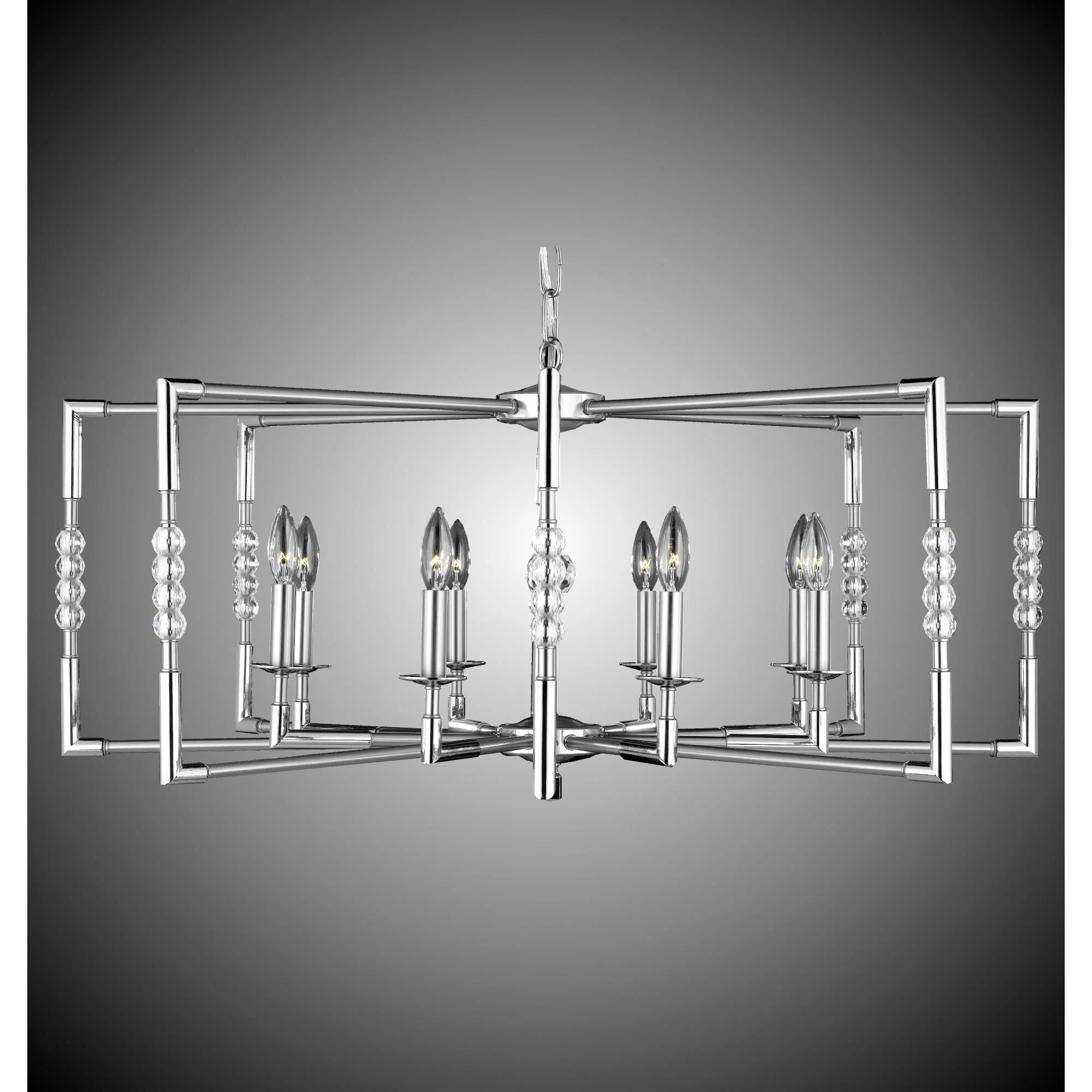 American Brass And Crystal Magro 8 Light Chandelier Cp280067 - Image 1