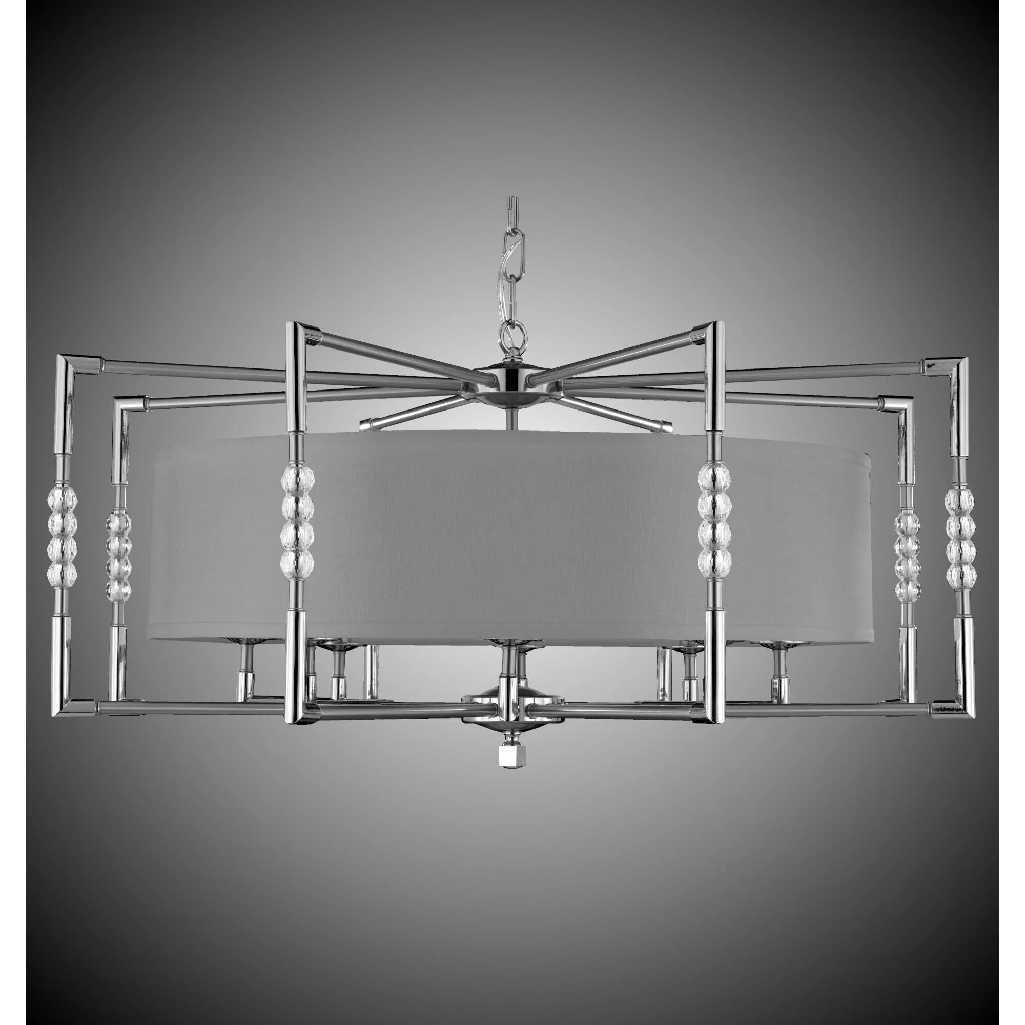 American Brass And Crystal Magro 8 Light Chandelier Cp280452 - Image 1