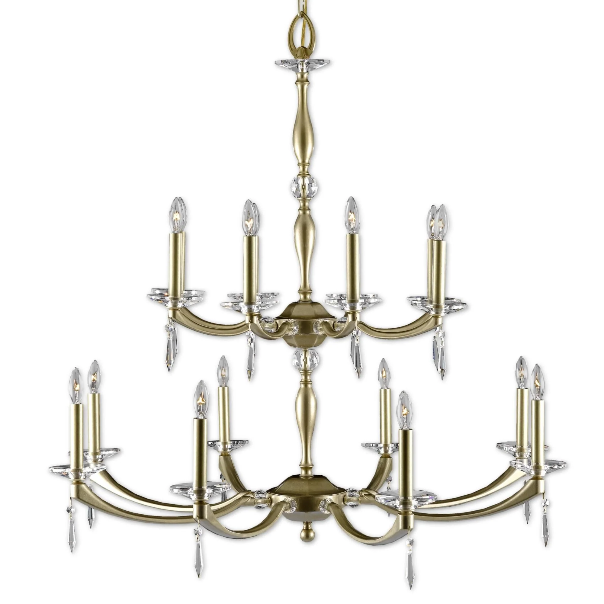 American Brass And Crystal American Brass And Crystal Kensington 16 Light Chandelier Cp477418 - Image 1