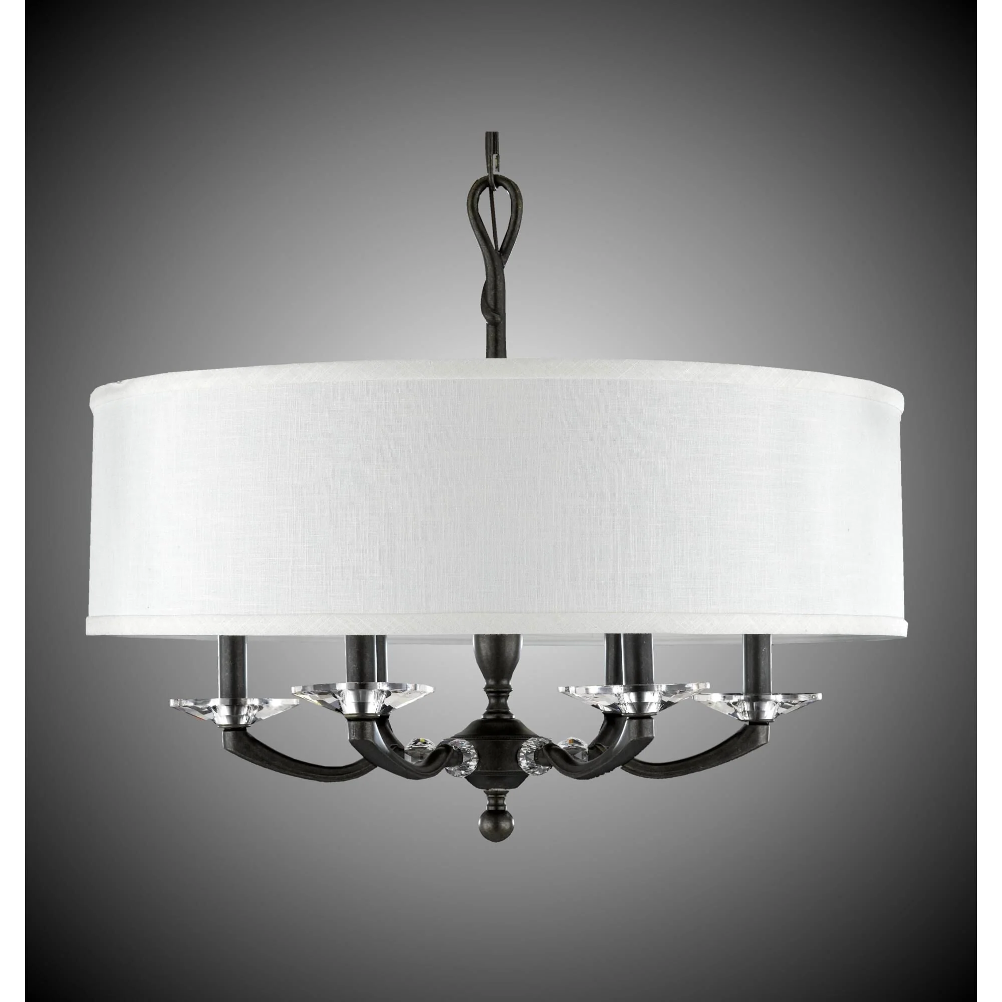 American Brass And Crystal Kensington 6 Light Mini Chandelier Cp280828 - Image 1