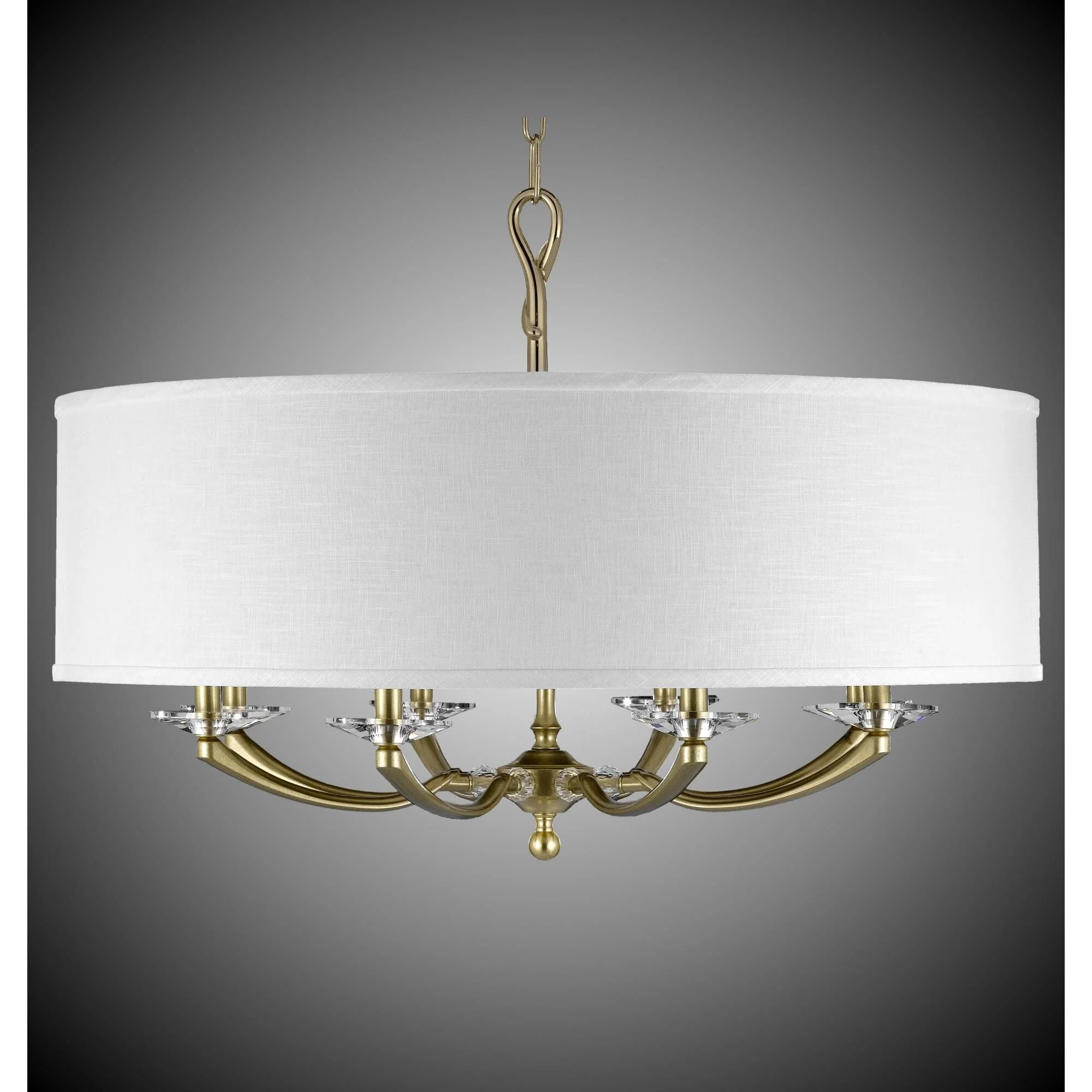 American Brass And Crystal Kensington 8 Light Mini Chandelier Cp281068 - Image 1