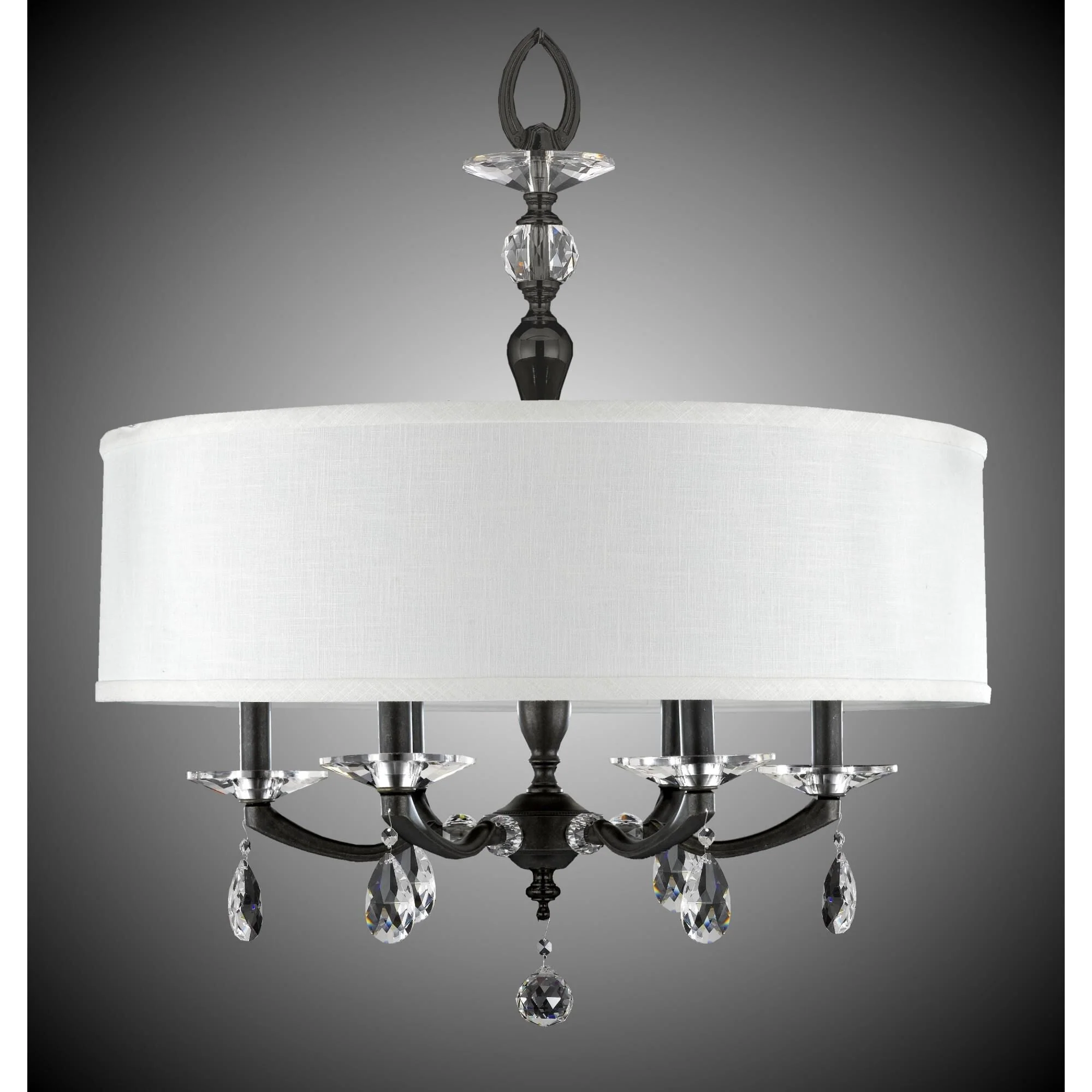 American Brass And Crystal Kensington 6 Light Mini Chandelier Cp281668 - Image 1