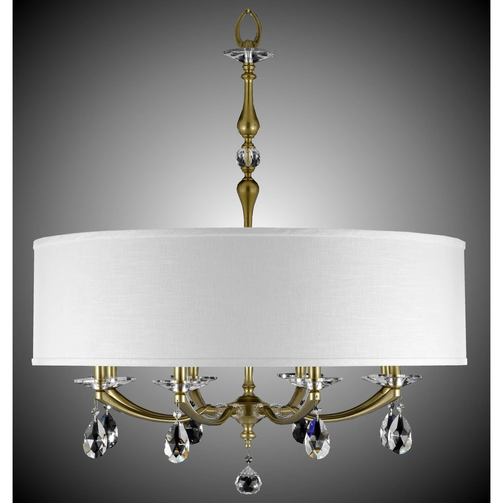 American Brass And Crystal Kensington 8 Light Mini Chandelier Cp281908 - Image 2