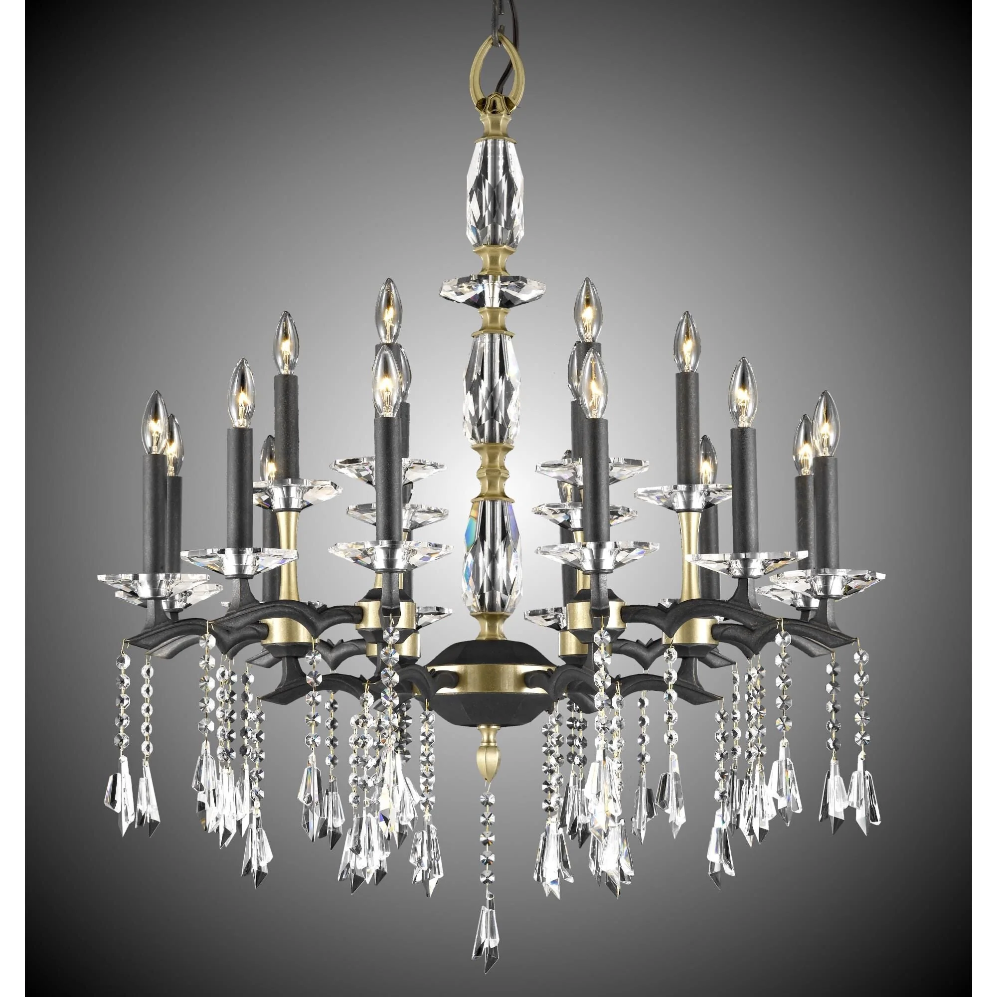 American Brass And Crystal Kaya 18 Light Chandelier Cp282376 - Image 1