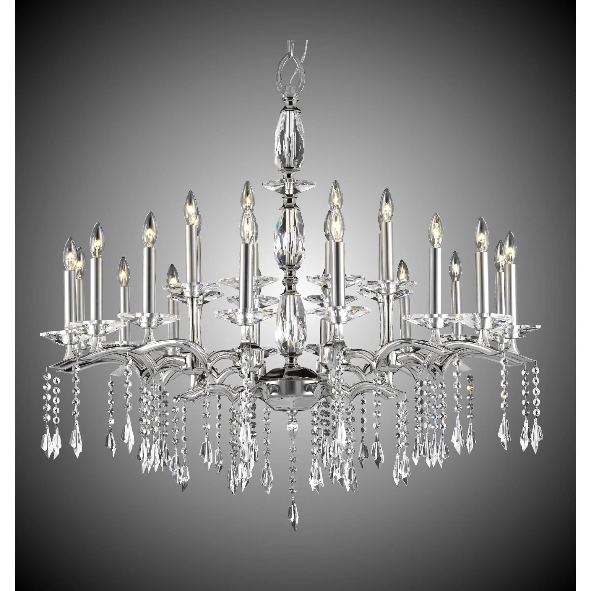 American Brass And Crystal Kaya 24 Light Chandelier Cp282406 - Image 2
