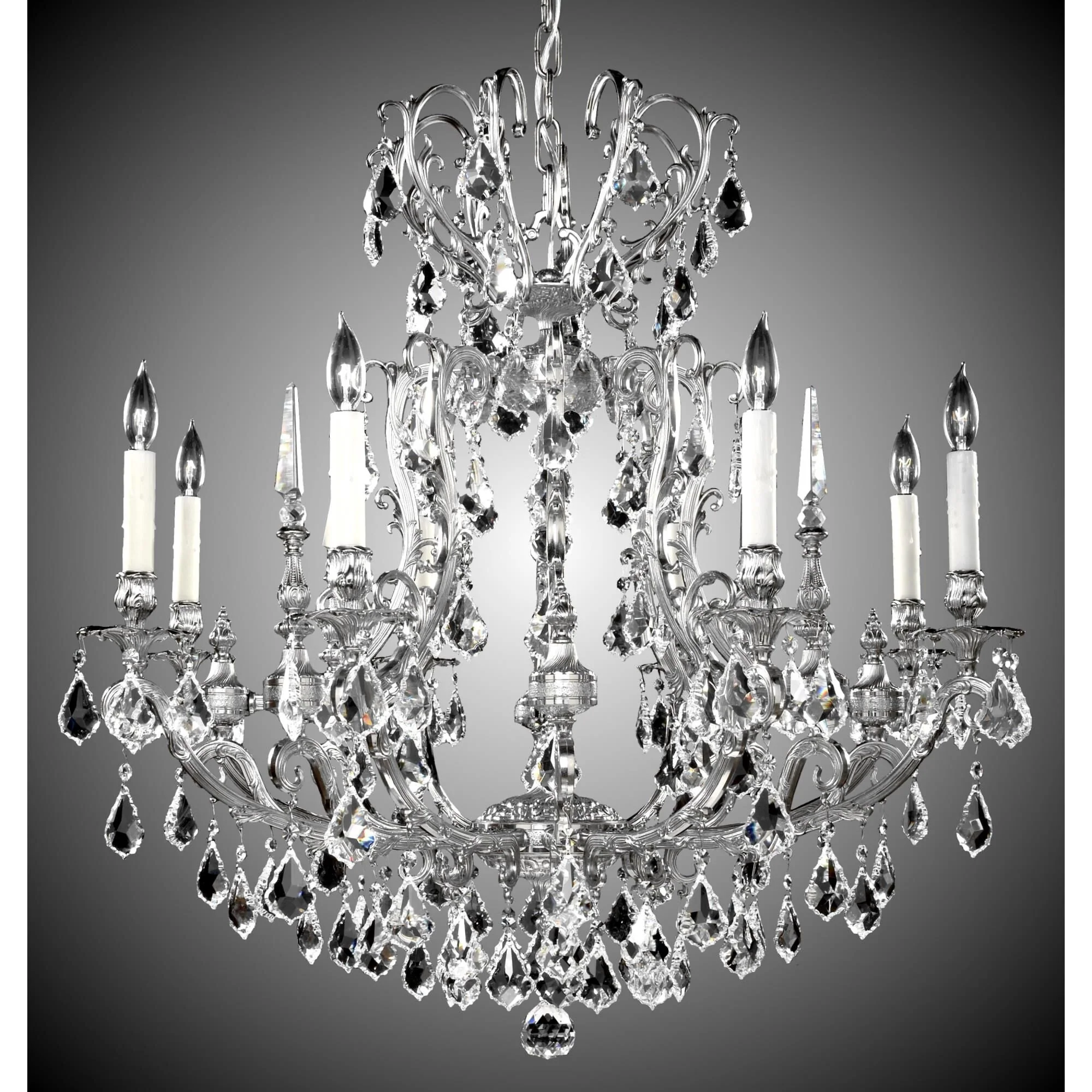 American Brass And Crystal Parisian 8 Light Chandelier Cp130988 - Image 1