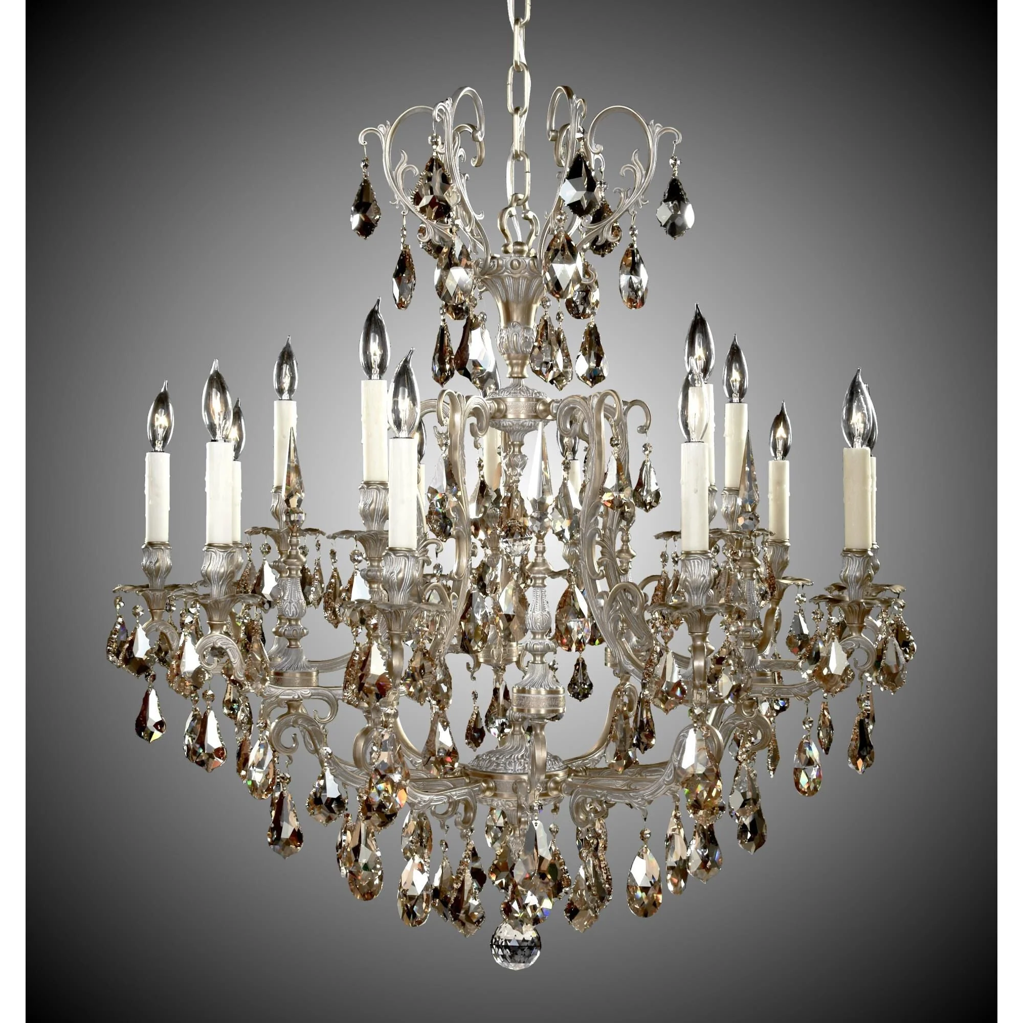 American Brass And Crystal Parisian 15 Light Chandelier Cp309382 - Image 2