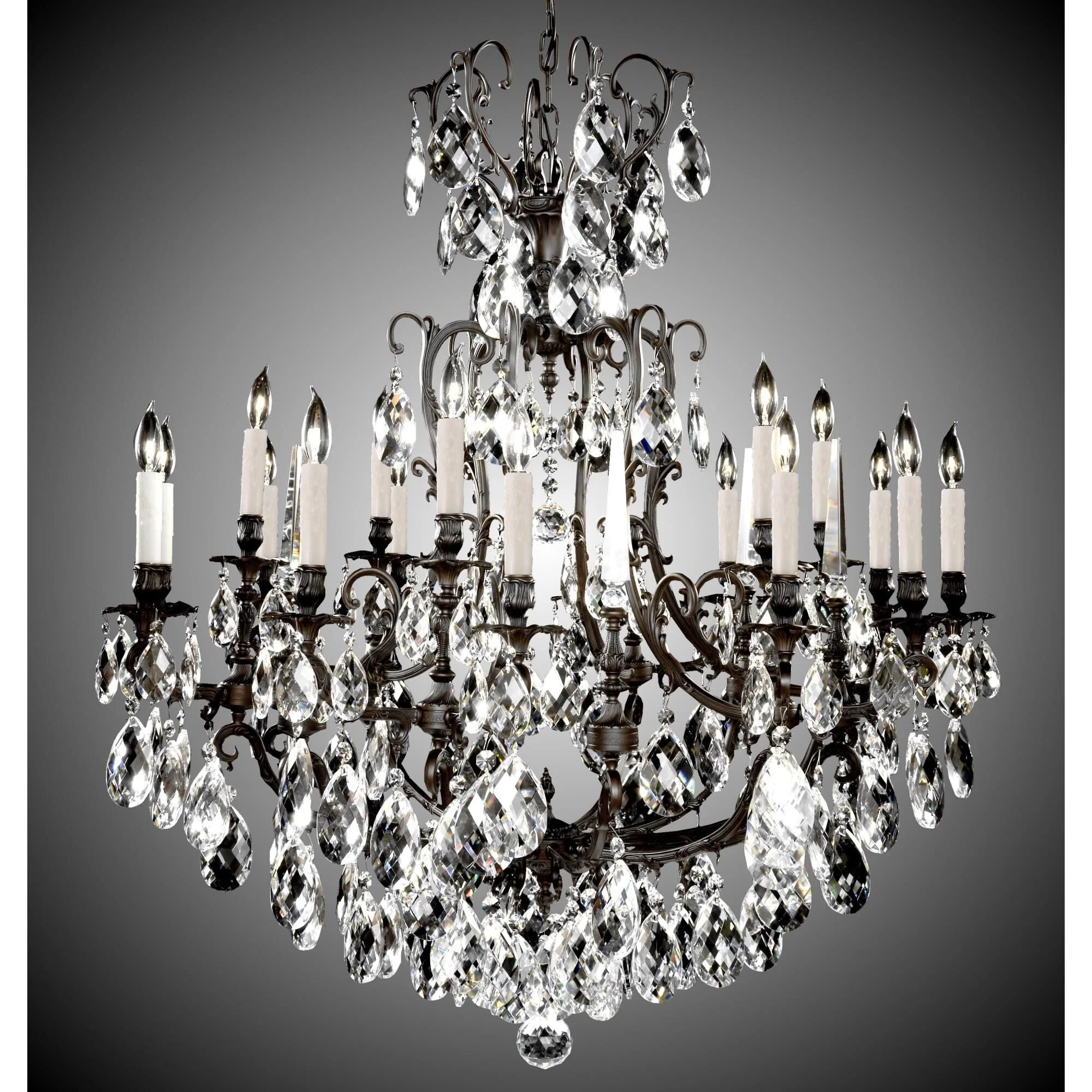 American Brass And Crystal Parisian 18 Light Chandelier Cp309752 - Image 2