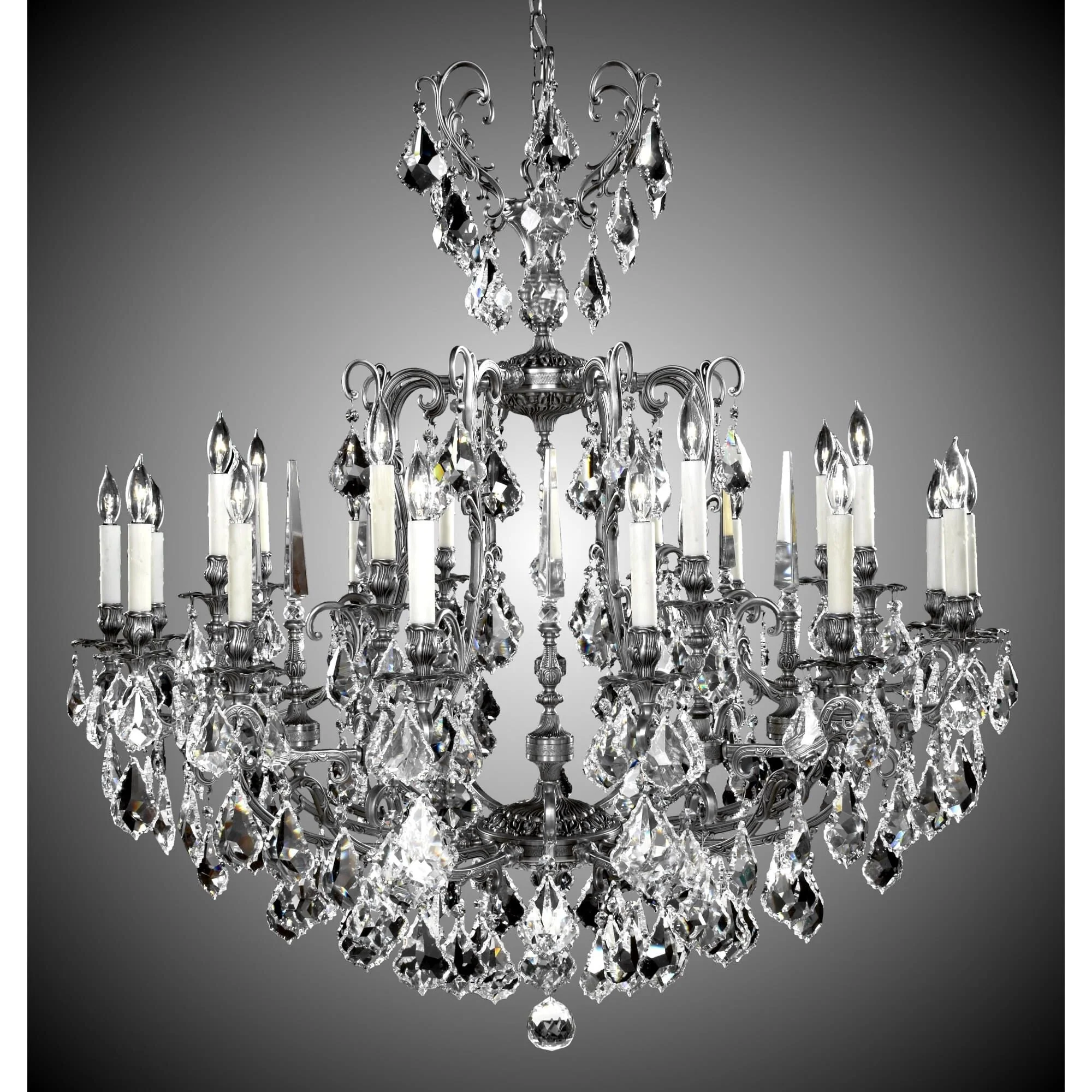 American Brass And Crystal Parisian 24 Light Chandelier Cp309920 - Image 2