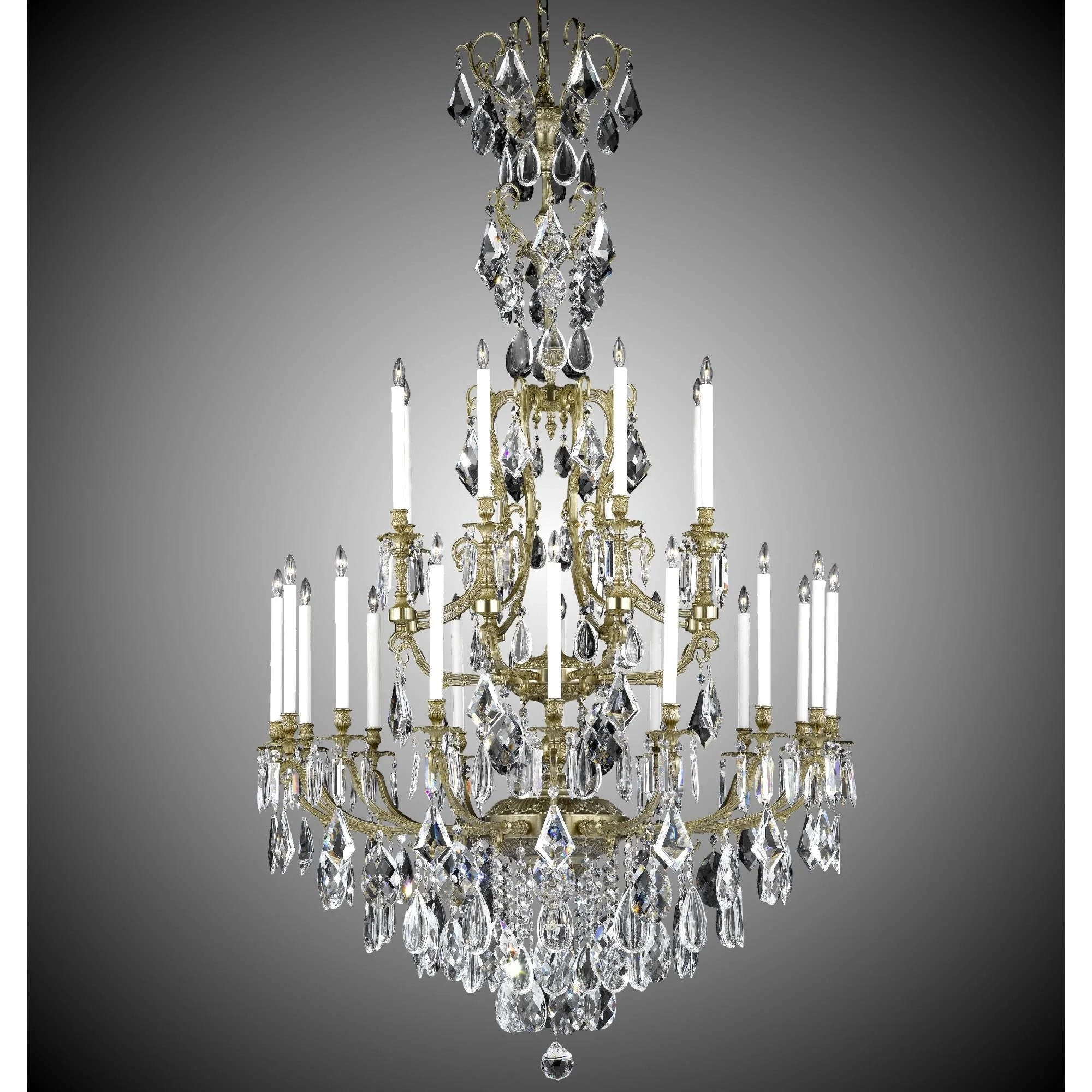 American Brass And Crystal Parisian 24 Light Chandelier Cp310788 - Image 2
