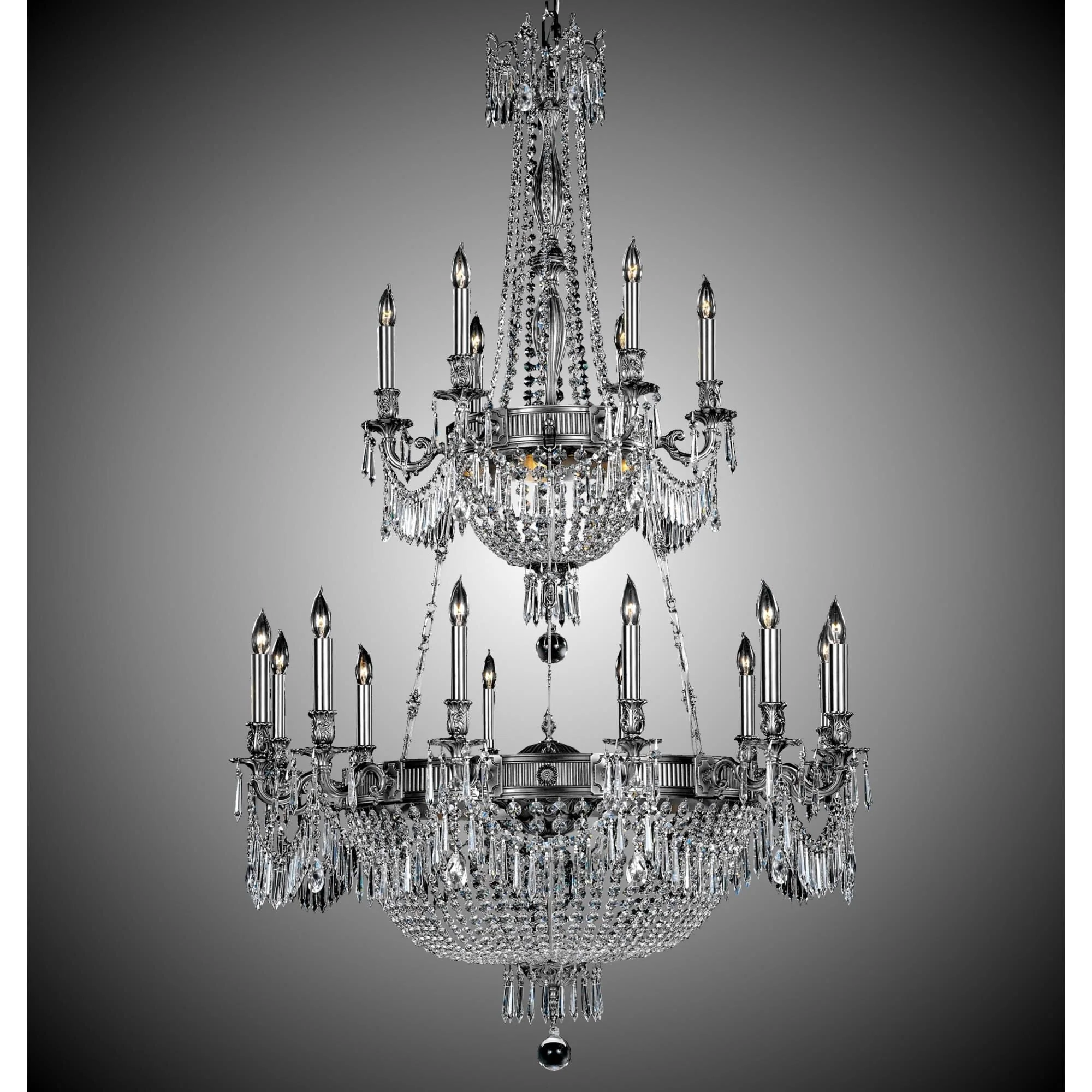 American Brass And Crystal Valencia 40 Inch 33 Light Chandelier Cp313252 - Image 2