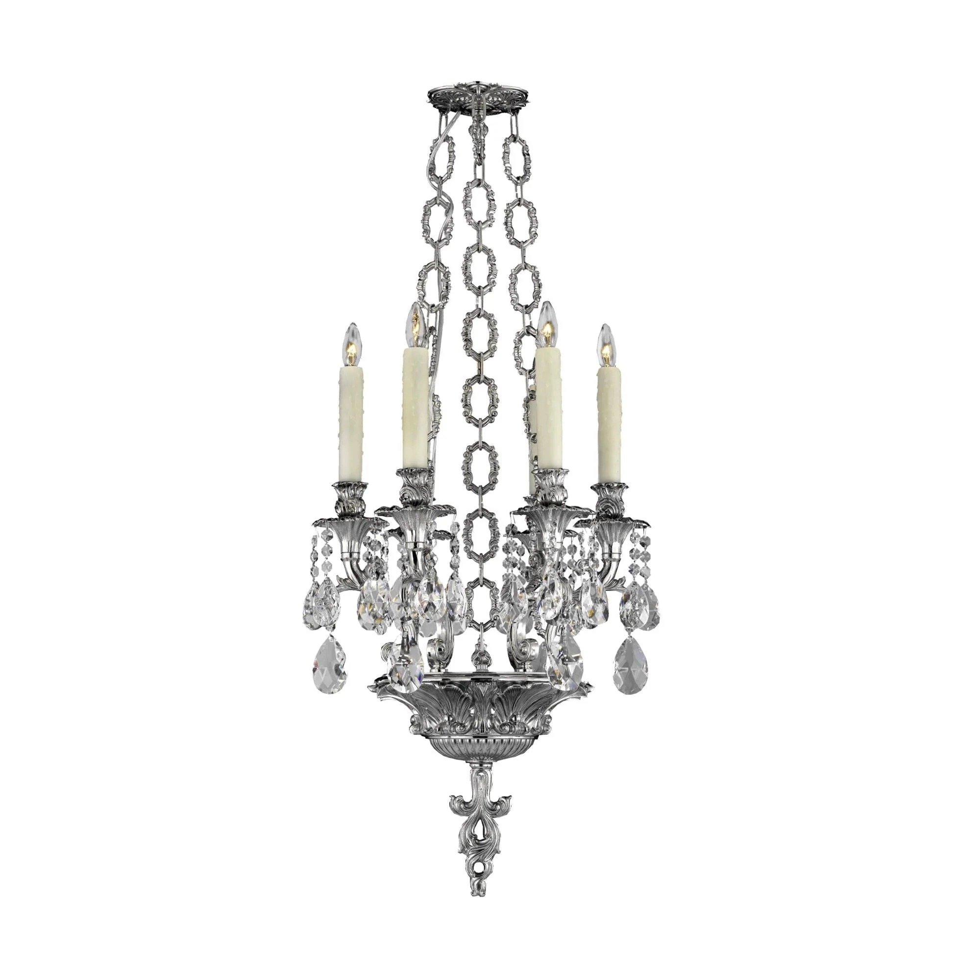 American Brass And Crystal Blairsden 6 Light Mini Chandelier Cp314203 - Image 3