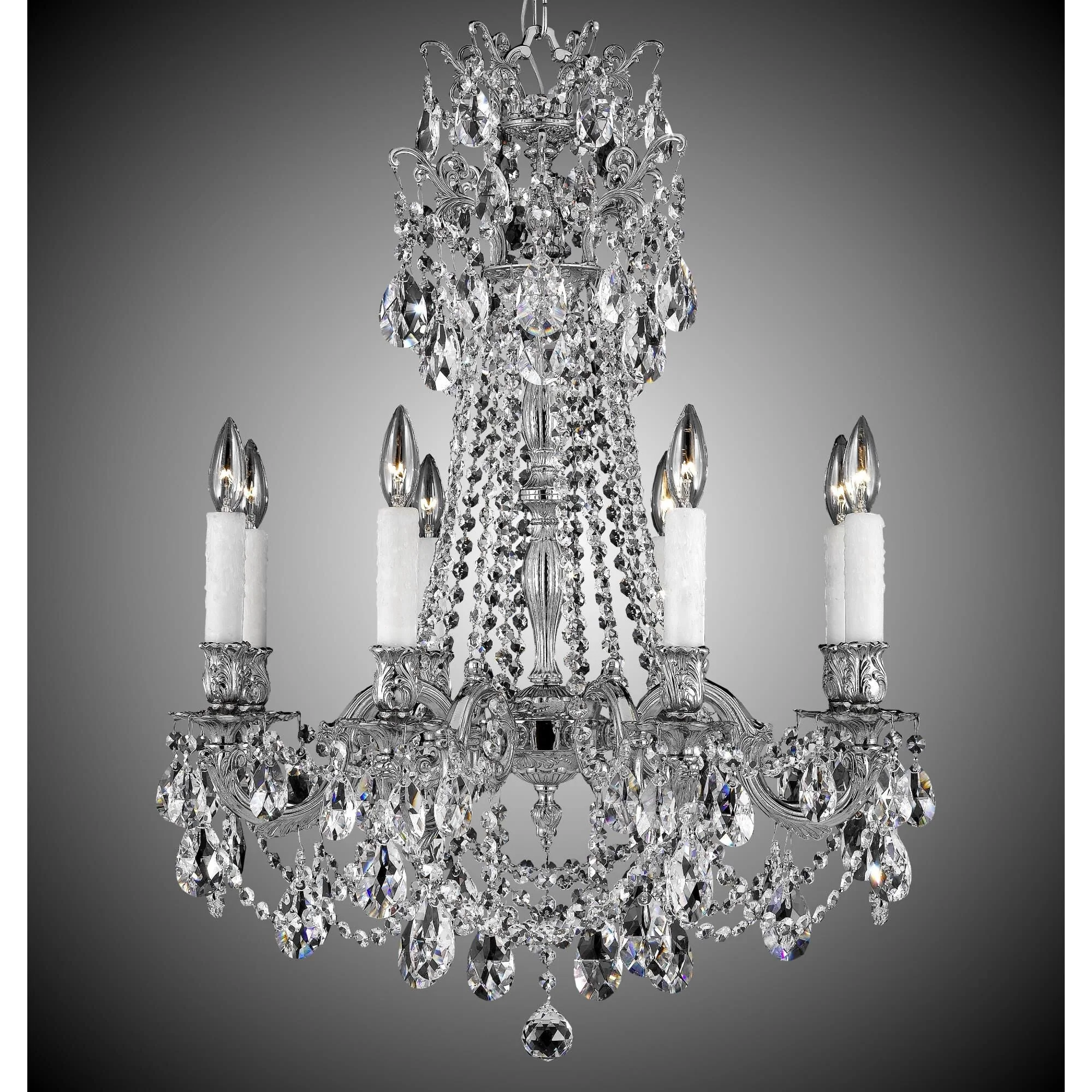 American Brass And Crystal Biella 24 Inch 8 Light Chandelier Cp131005 - Image 1
