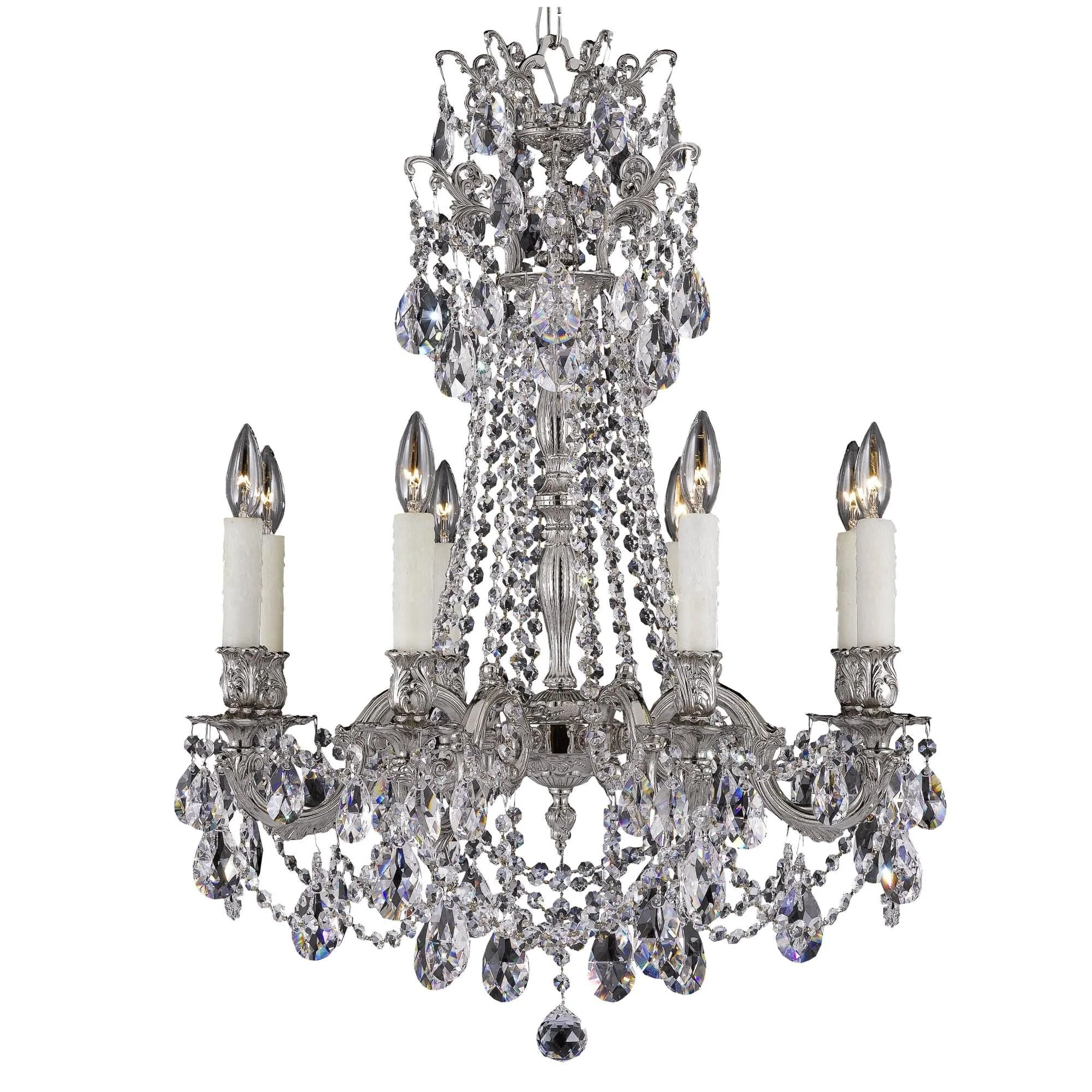 American Brass And Crystal Biella 24 Inch 8 Light Chandelier Cp131005 - Image 3