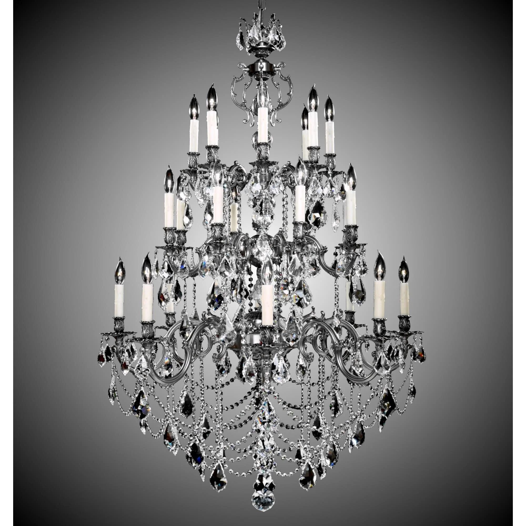 American Brass And Crystal Rosetta 24 Light Chandelier Cp131047 - Image 1