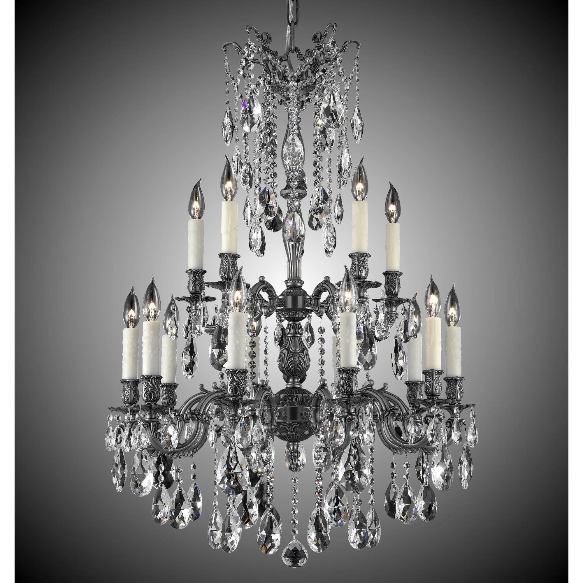 American Brass And Crystal Bellagio 15 Light Chandelier Cp131084 - Image 1