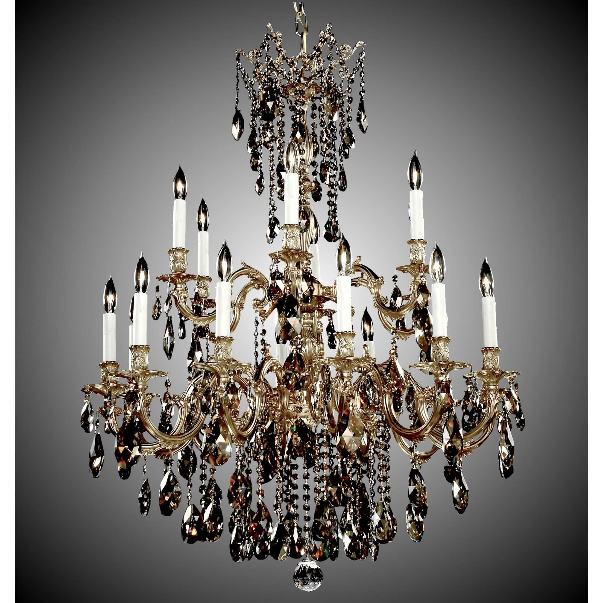 American Brass And Crystal Bellagio 18 Light Chandelier Cp342909 - Image 2