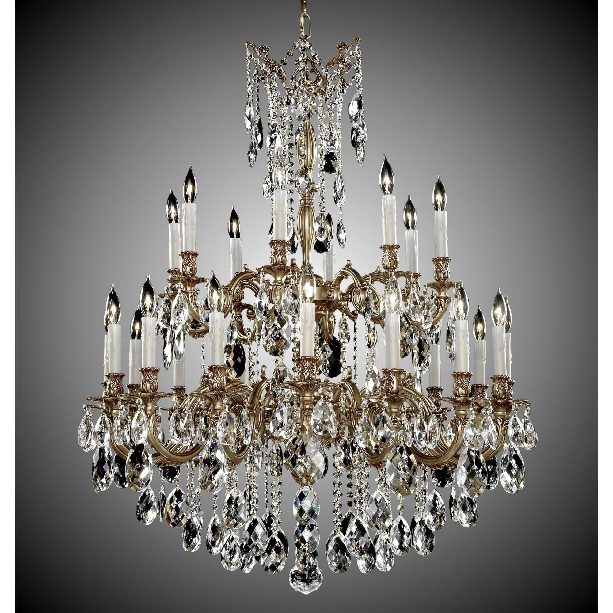 American Brass And Crystal Bellagio 24 Light Chandelier Cp131086 - Image 2