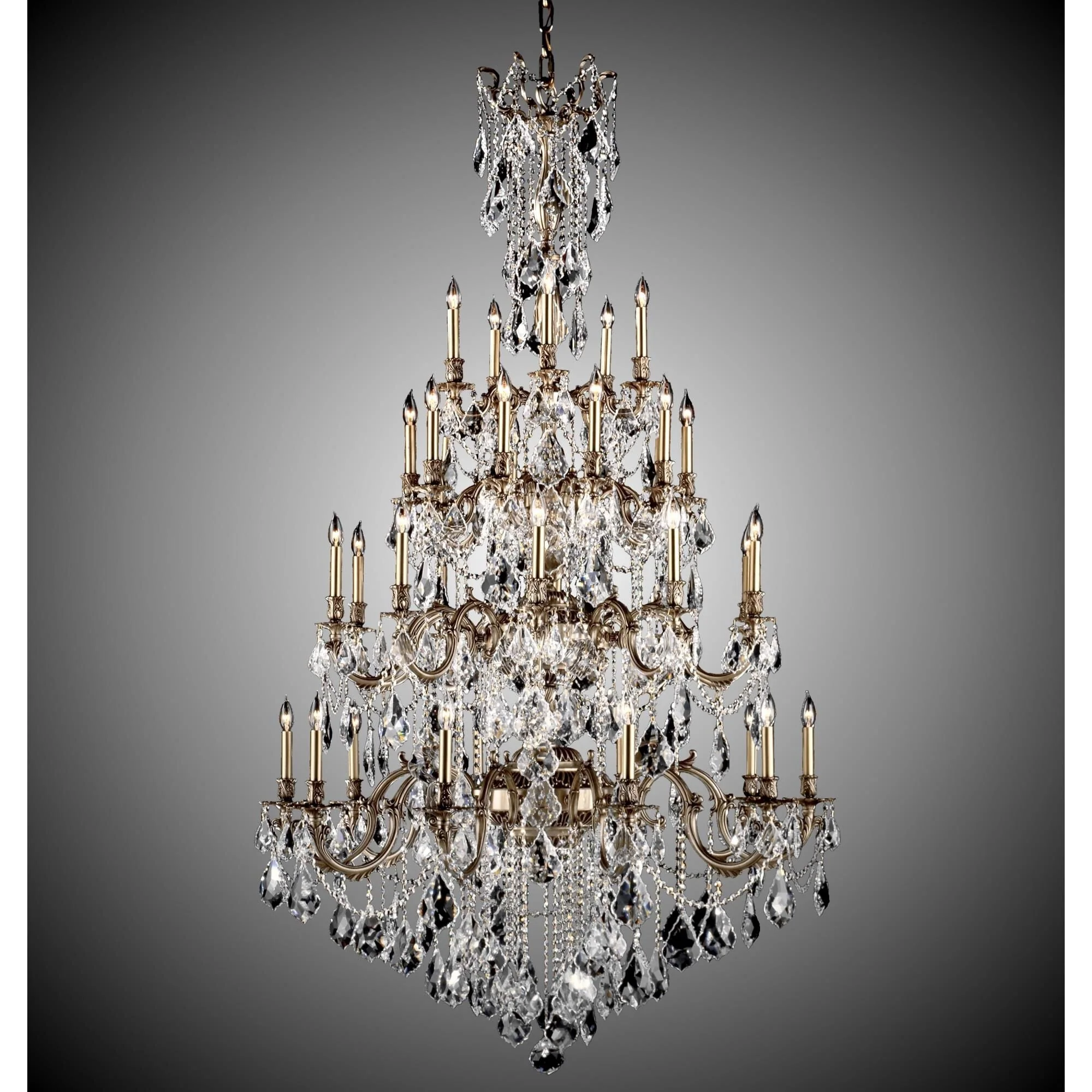 American Brass And Crystal Bellagio 35 Light Chandelier Cp131088 - Image 1