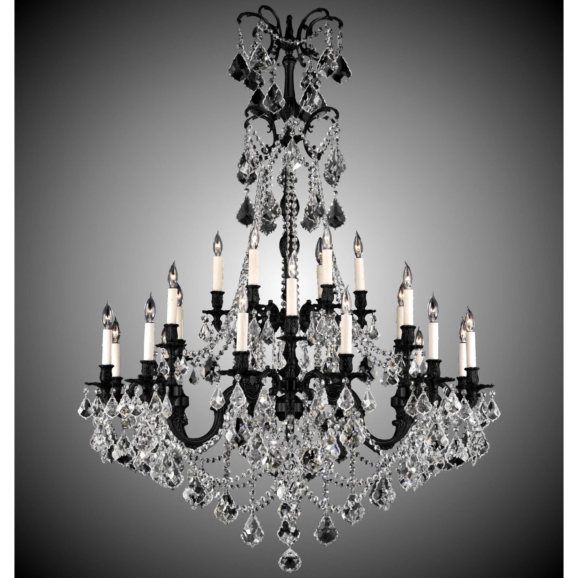 American Brass And Crystal Sterling 32 Light Mini Chandelier Cp344677 - Image 1