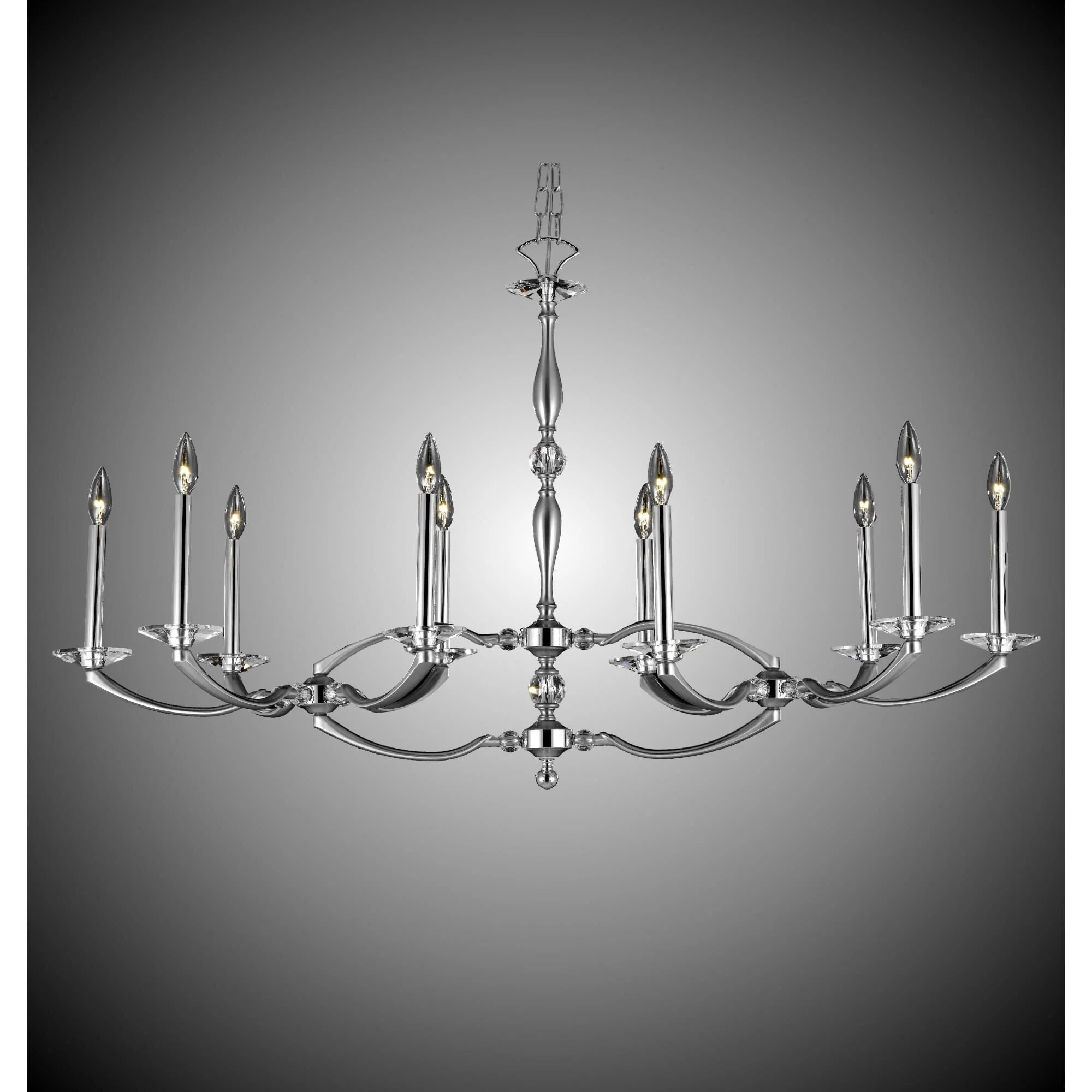American Brass And Crystal Kensington 23 Inch 10 Light Chandelier Cp150526 - Image 2