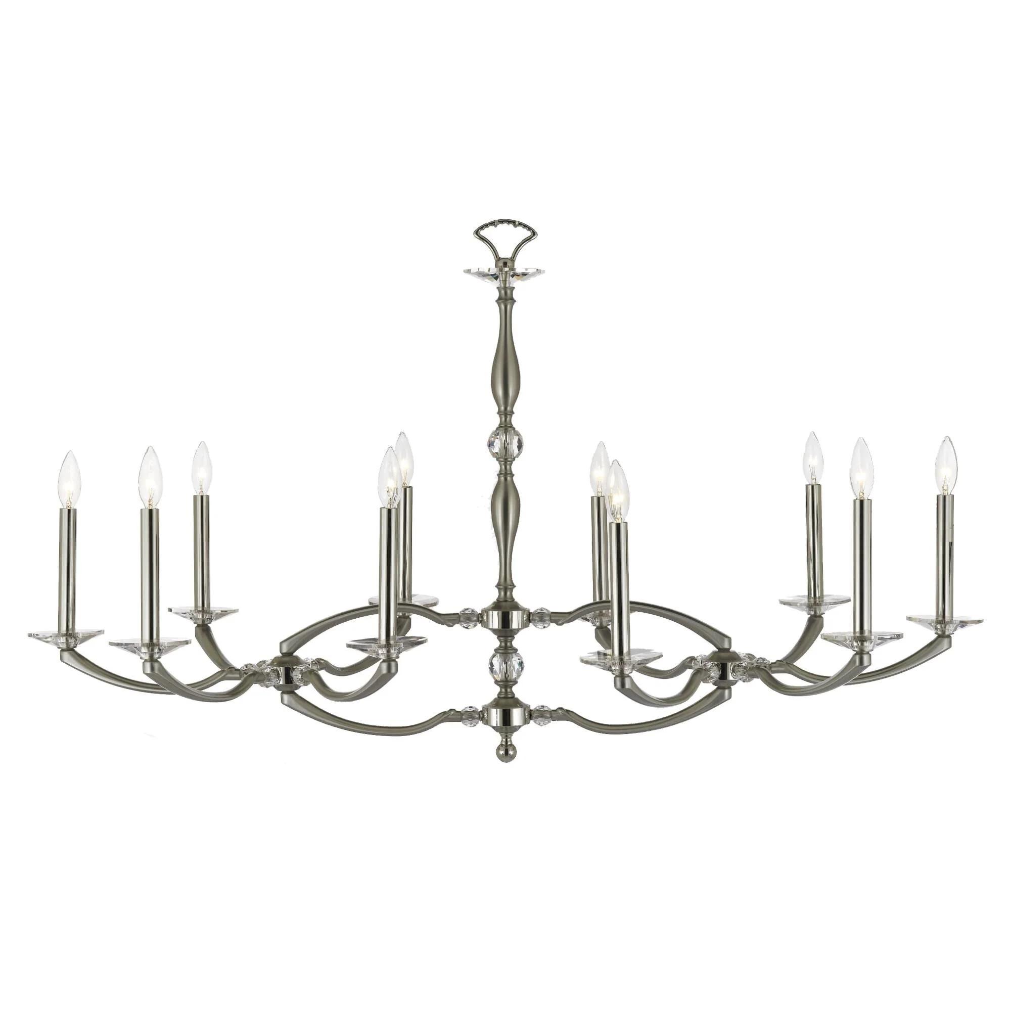American Brass And Crystal Kensington 23 Inch 10 Light Chandelier Cp150526 - Image 3