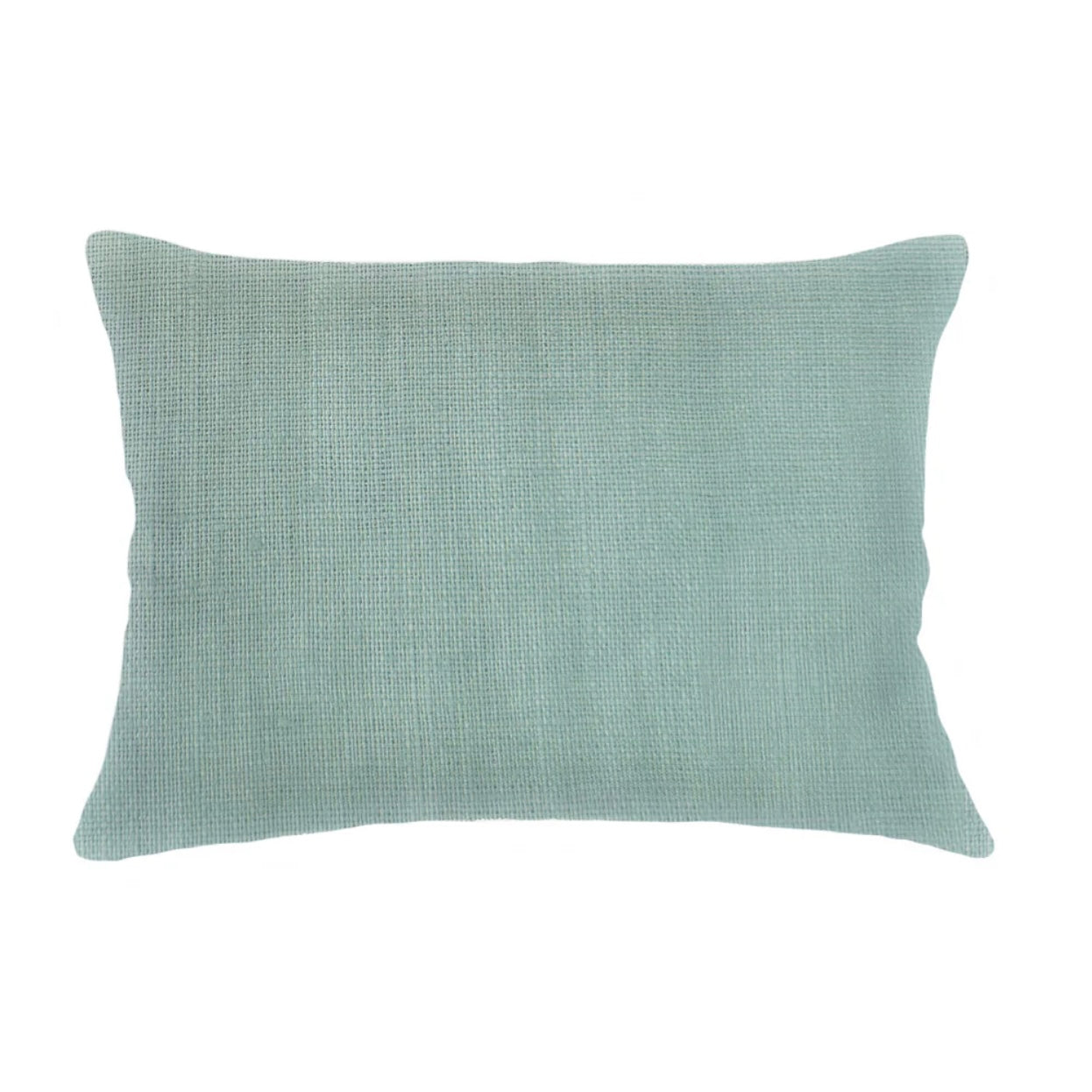 Anaya Home So Soft Linen Mint Green Lumbar Pillow 14x20 With Down Insert - Image 1