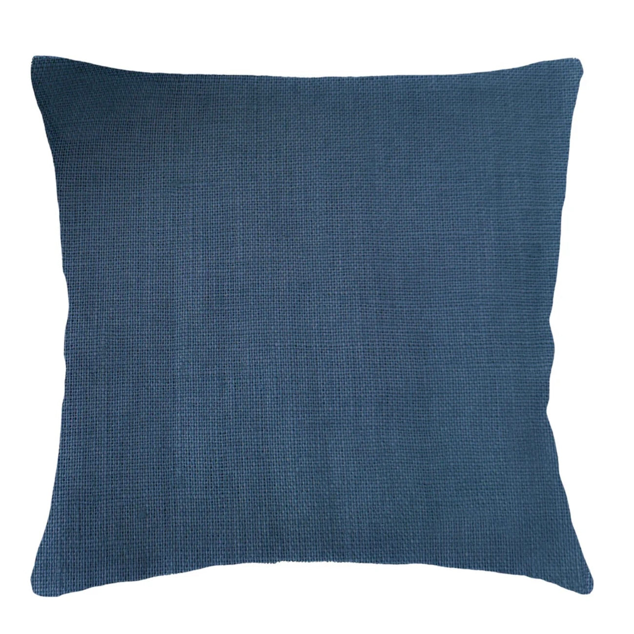 Anaya Home So Soft Linen Marine Blue Pillow 20x20 With Down Insert - Image 1