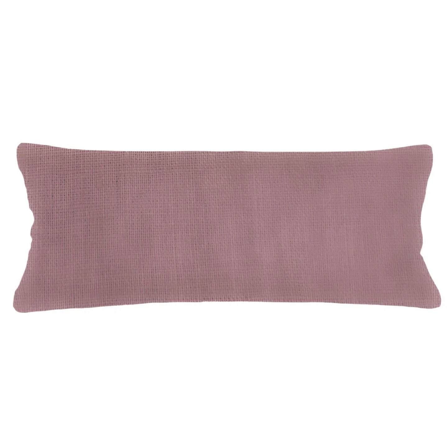 Anaya Home So Soft Linen Mauve Lumbar Pillow 14x40 With Down Insert - Image 1