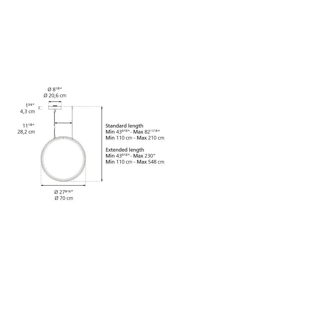 Artemide Ernesto Gismondi Discovery 27 Inch Led Large Pendant Cp735542 - Image 2