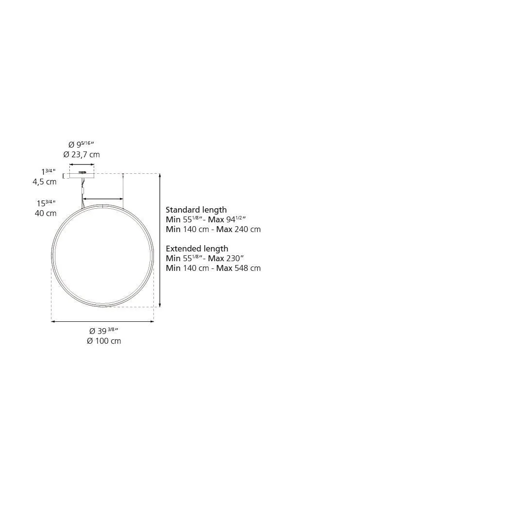 Artemide Ernesto Gismondi Discovery 39 Inch Led Large Pendant Cp735544 - Image 2