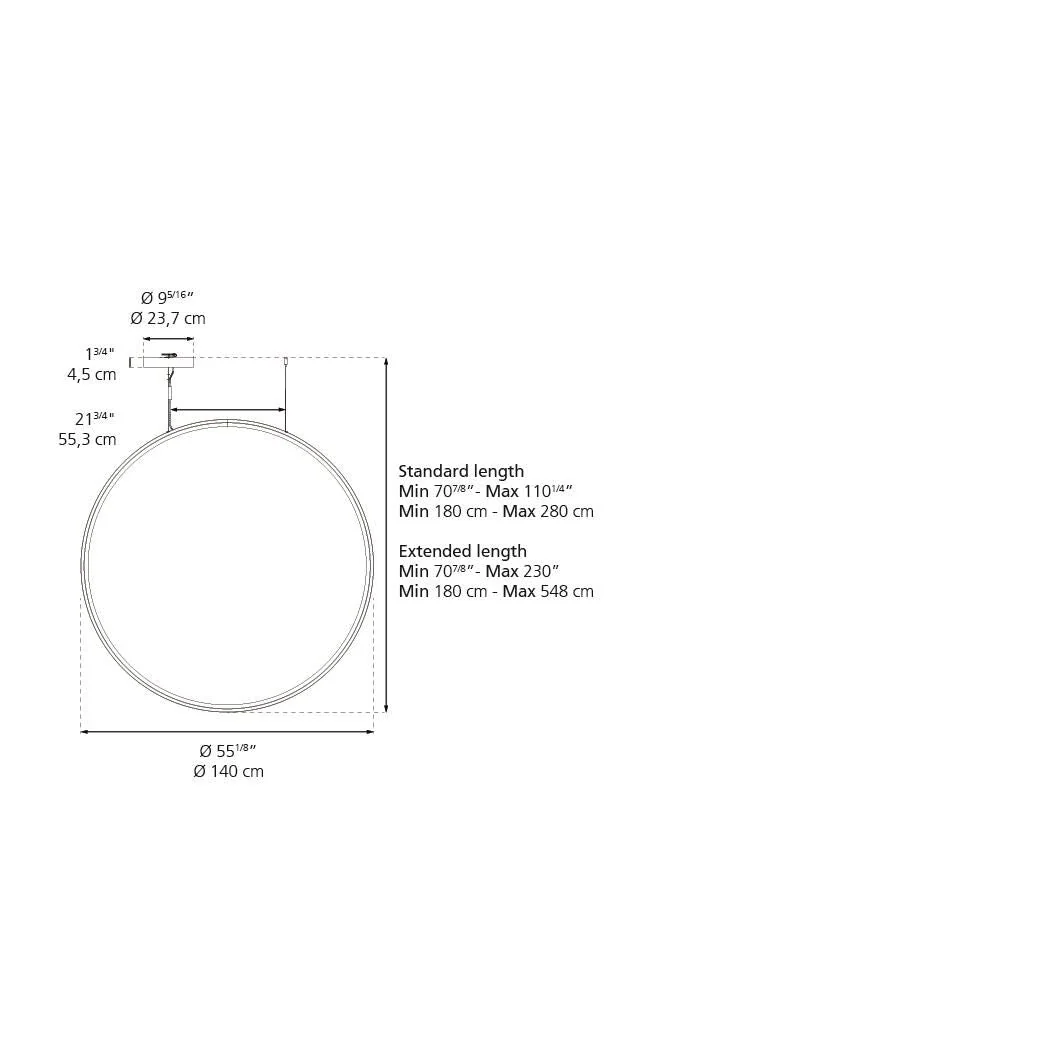 Artemide Ernesto Gismondi Discovery 55 Inch Led Large Pendant Cp735547 - Image 2