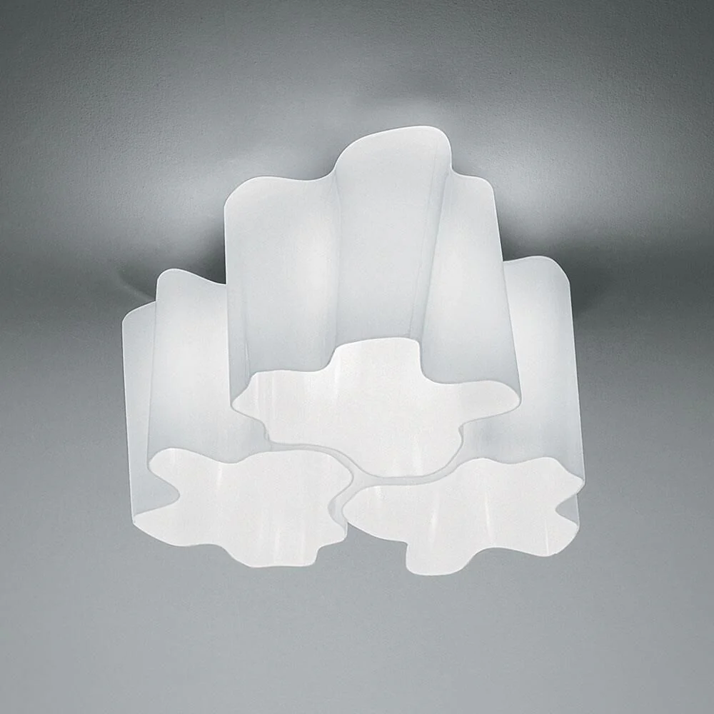 Artemide Michele De Lucchi Gerhard Reichert Logico 26 Inch 3 Light Semi Flush Mount Cp369914 - Image 1