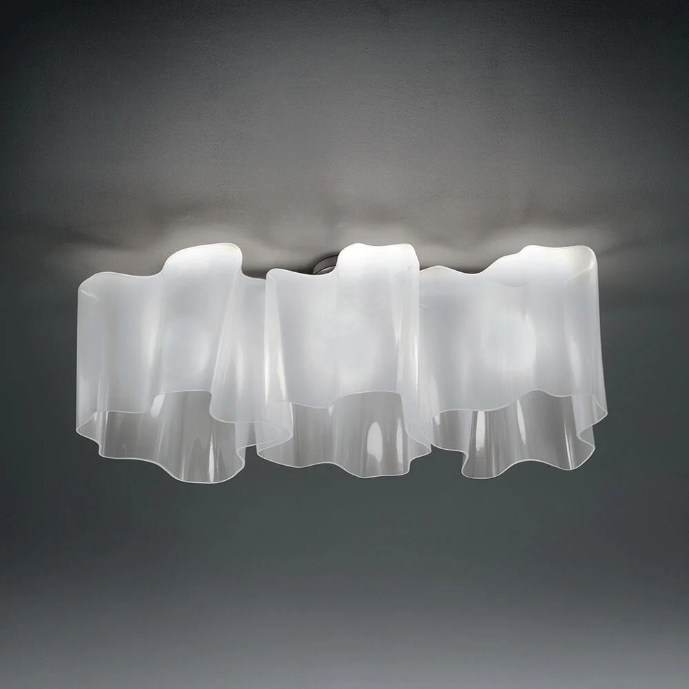 Artemide Gerhard Reichert Michele De Lucchi Logico 25 Inch 3 Light Semi Flush Mount Cp369966 - Image 1