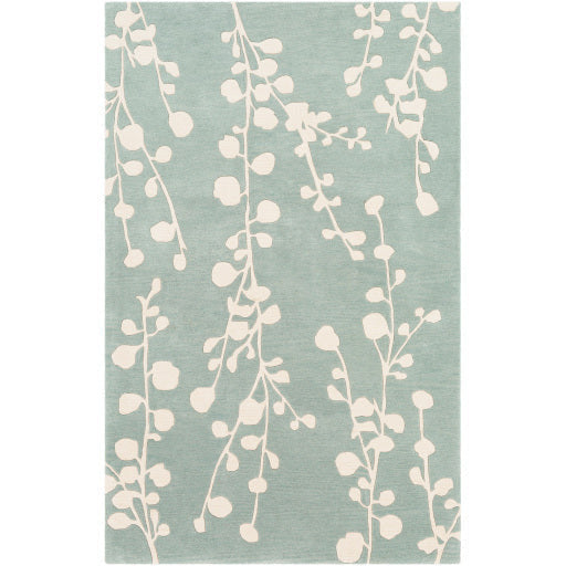 Surya Rugs Athena Collection Seafoam & Ivory Area Rug ATH-5158 - Image 2